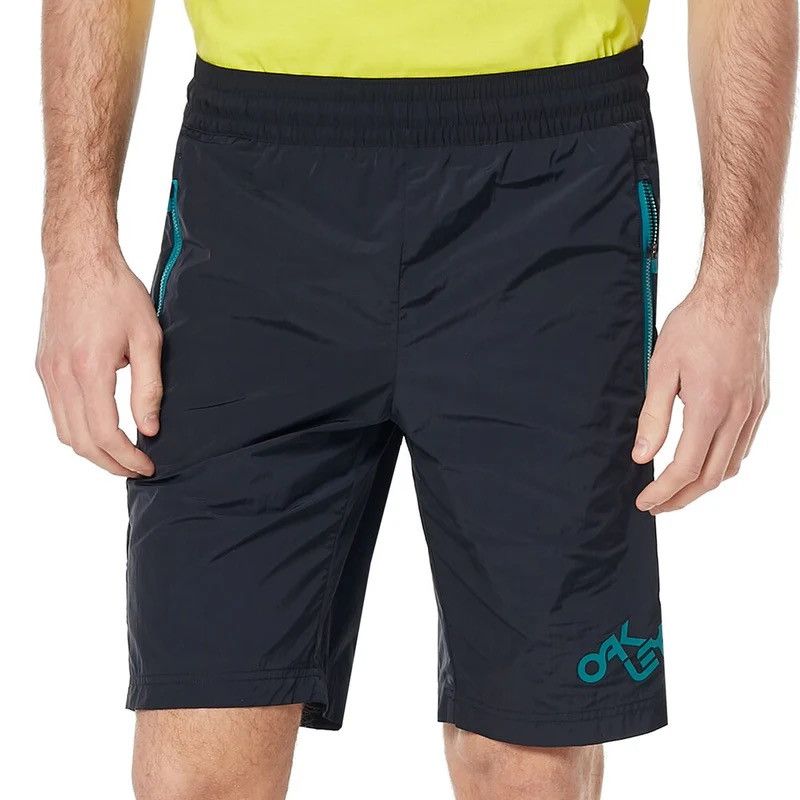 Oakley Oakley Iridium Custom Fit Training Shorts Black Teal NWOT Size US 36 / EU 52 - 4 Thumbnail