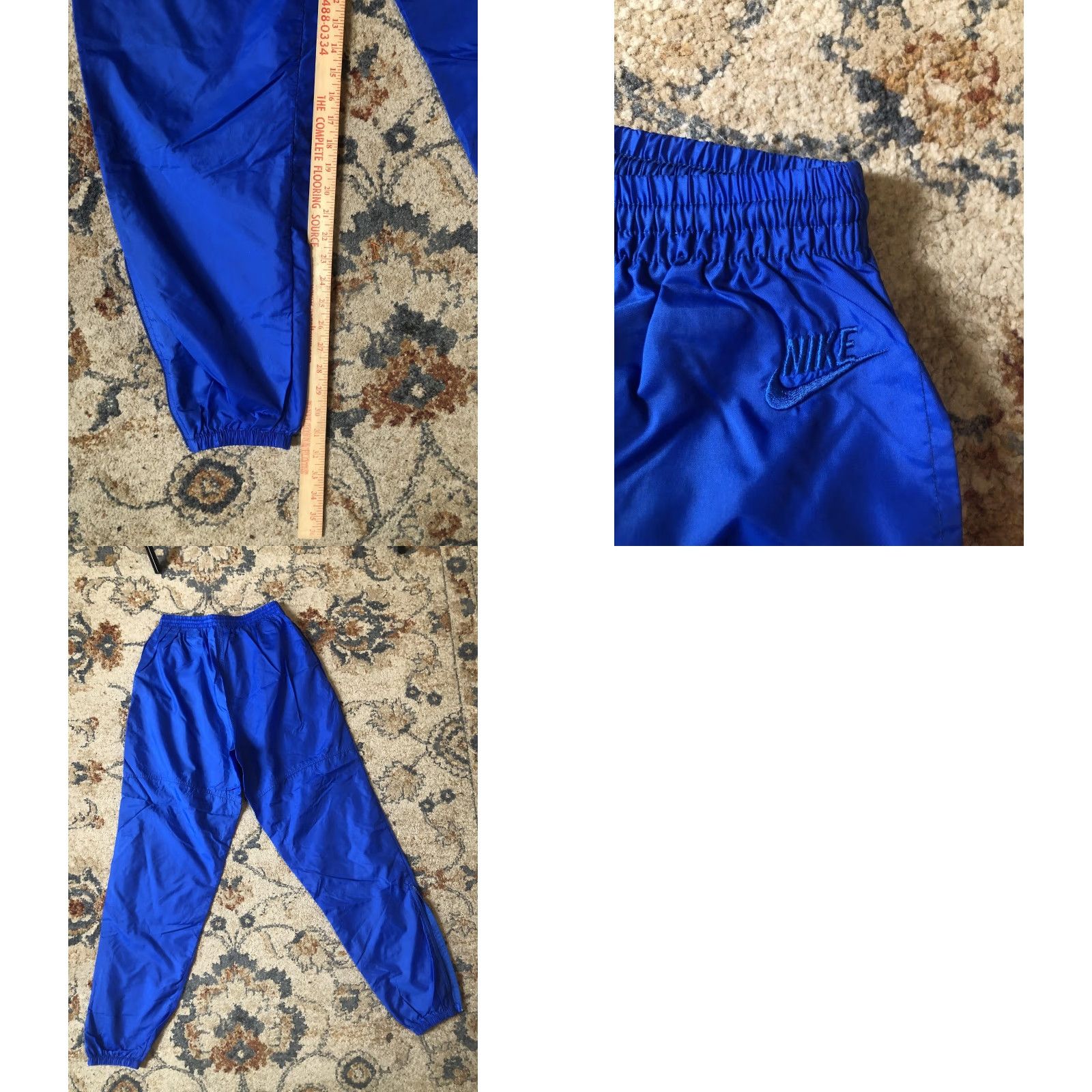 Nike VINTAGE Nike Track Pants Mens L Blue Nylon Warm Up Windbreaker Athletic 90s Size US 33 - 8 Thumbnail