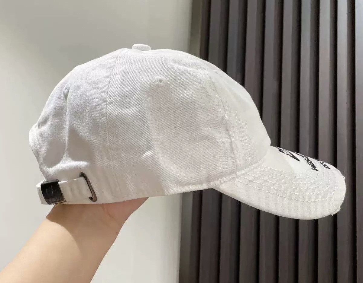 Japanese Brand Retro punk y2k embroidered distressed raw ball cap hat Size ONE SIZE - 4 Thumbnail