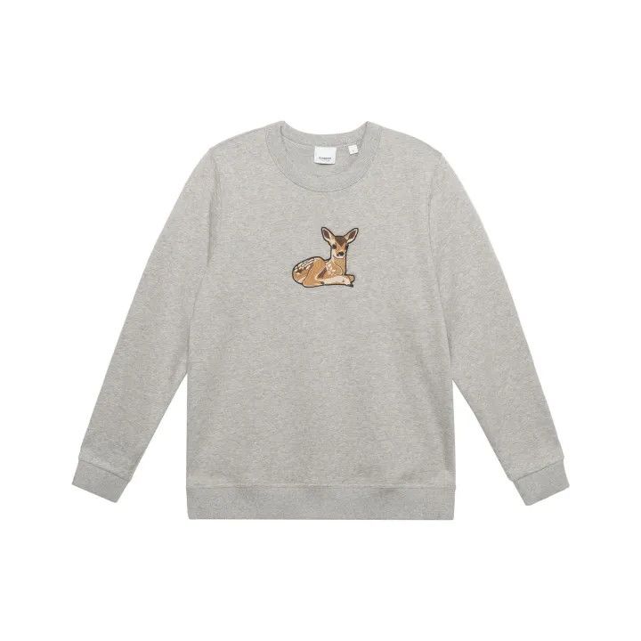 Burberry Burberry Gray Deer Graphic Sweatshirt for Women 0079 Size M / US 6-8 / IT 42-44 - 1 Thumbnail