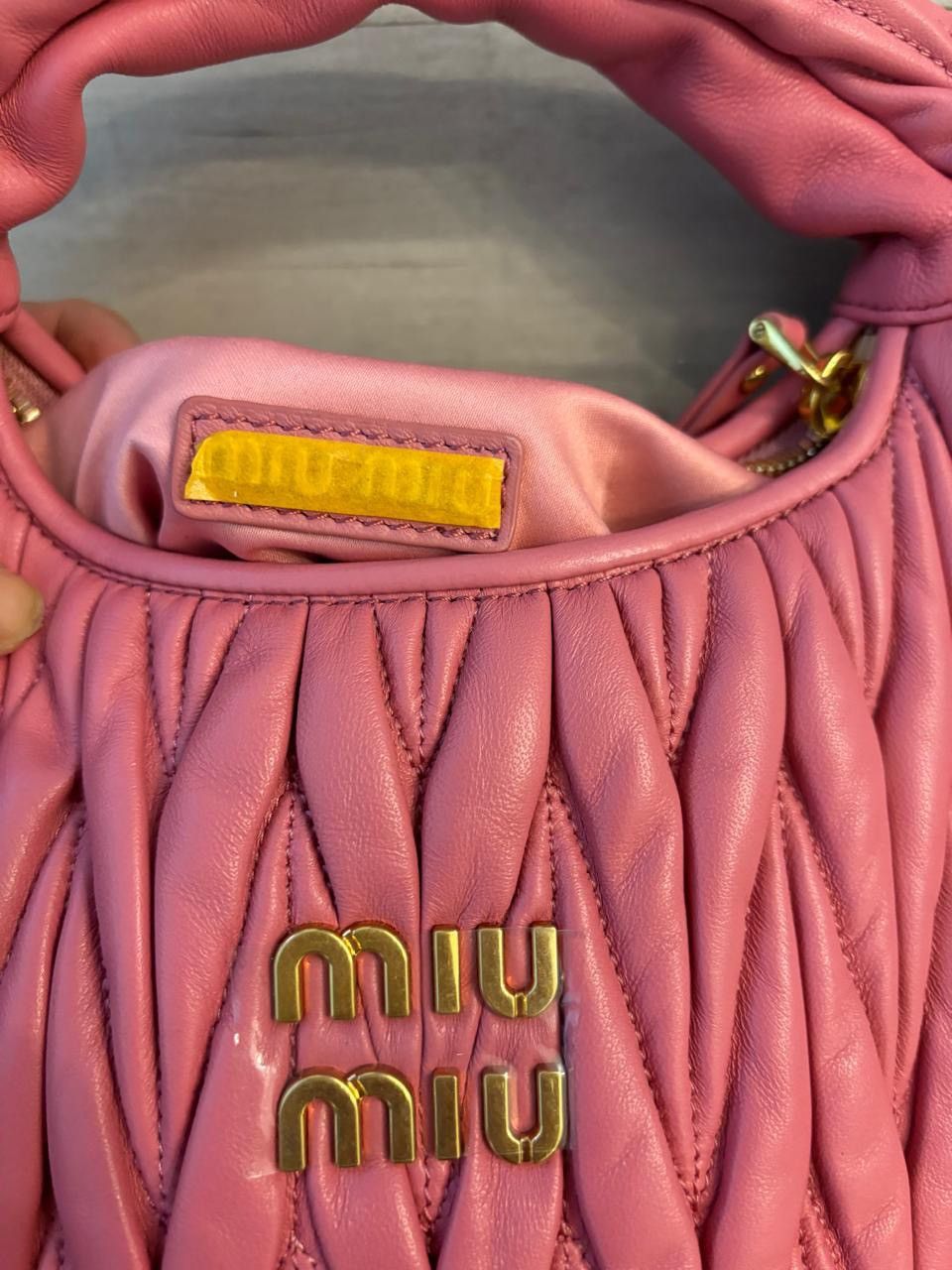 Miu Miu Miu Miu Small Wander matelassé nappa leather hobo bag Size ONE SIZE - 4 Thumbnail