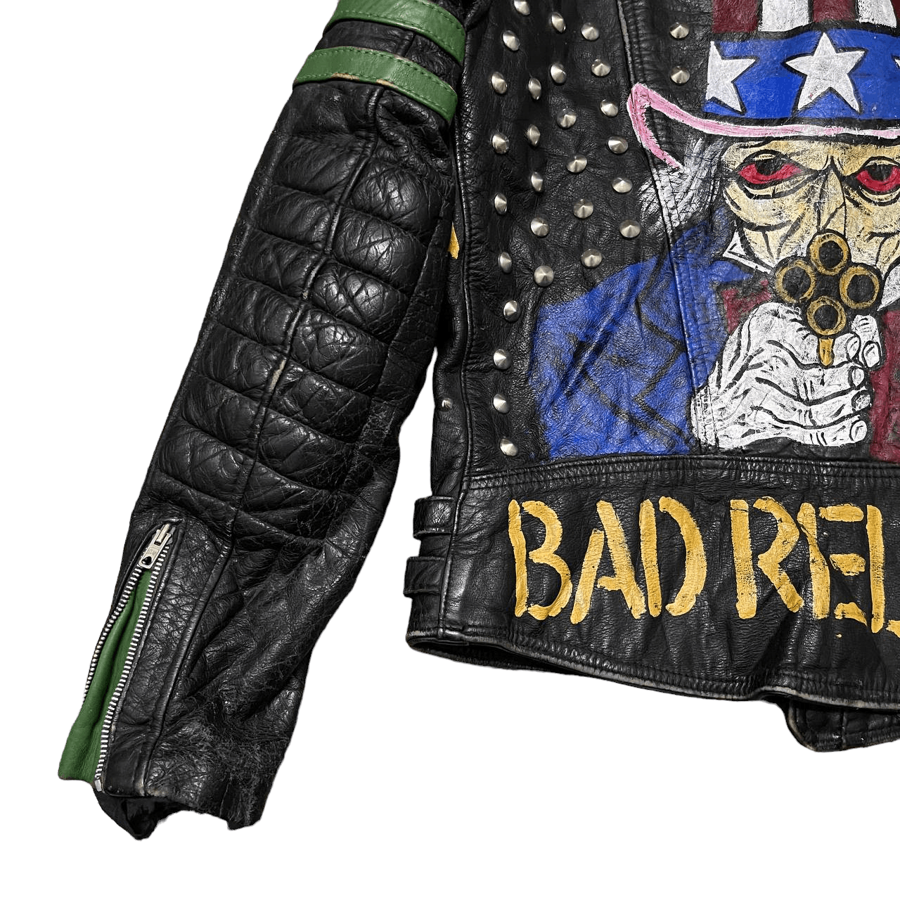Vintage 70's Punk Rock Studded Custom Leather Jacket