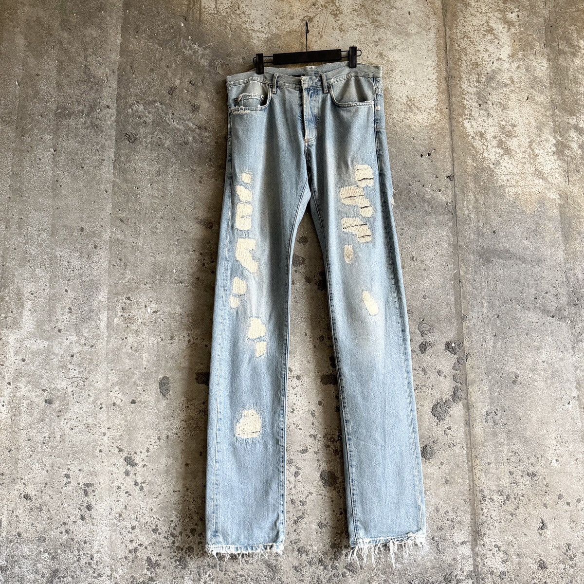 Dior Dior By Hedi Slimane RUNWAY SS06 CRASH Repair Denim Size US 34 / EU 50 - 1 Thumbnail