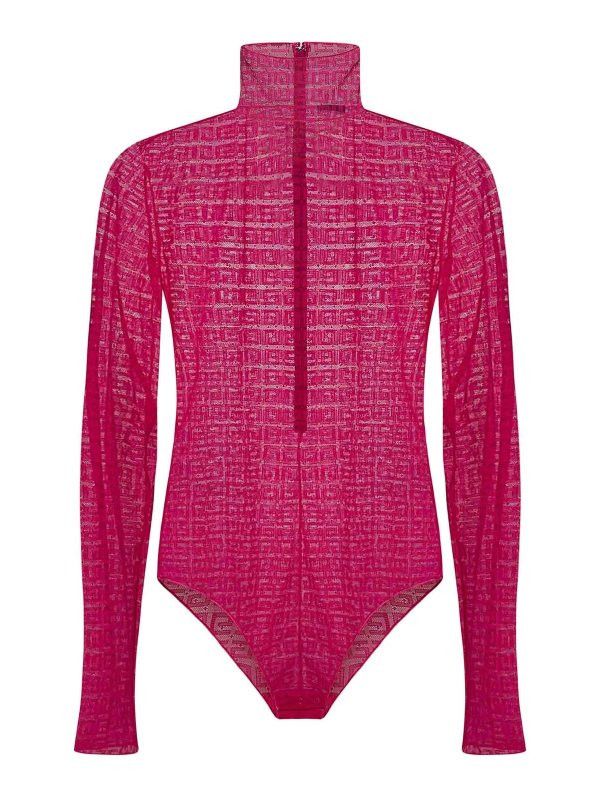 Givenchy o1mle0325 Long Sleeve Bodysuit in Fuchsia Size S / US 4 / IT 40 - 1 Thumbnail