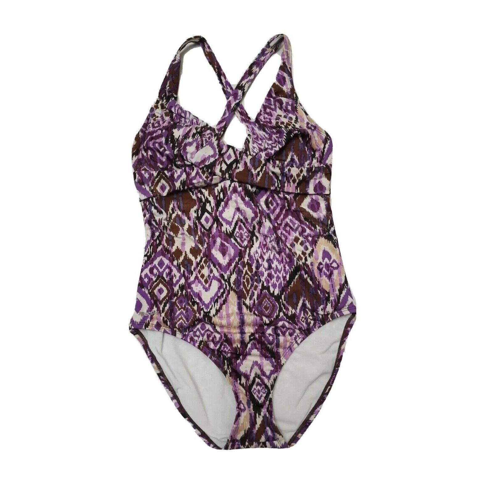 Speedo Speedo Swimwear Purple One Piece V Neck Lined Siz14 Size XL / US 12-14 / IT 48-50 - 1 Thumbnail