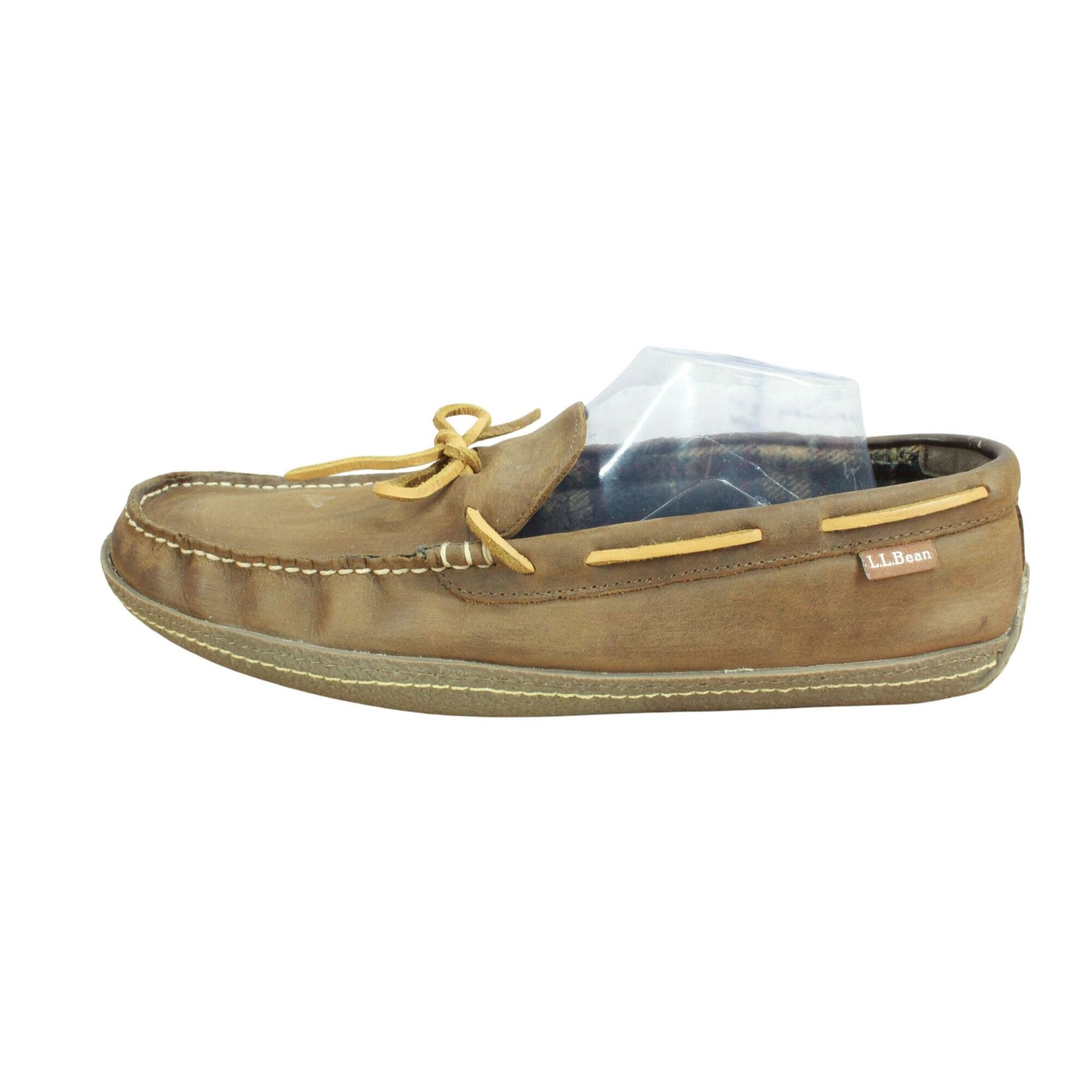 L.L. Bean LL Bean Men's Brown Leather Handsewn Slippers Size US 13 / EU 46 - 1 Thumbnail