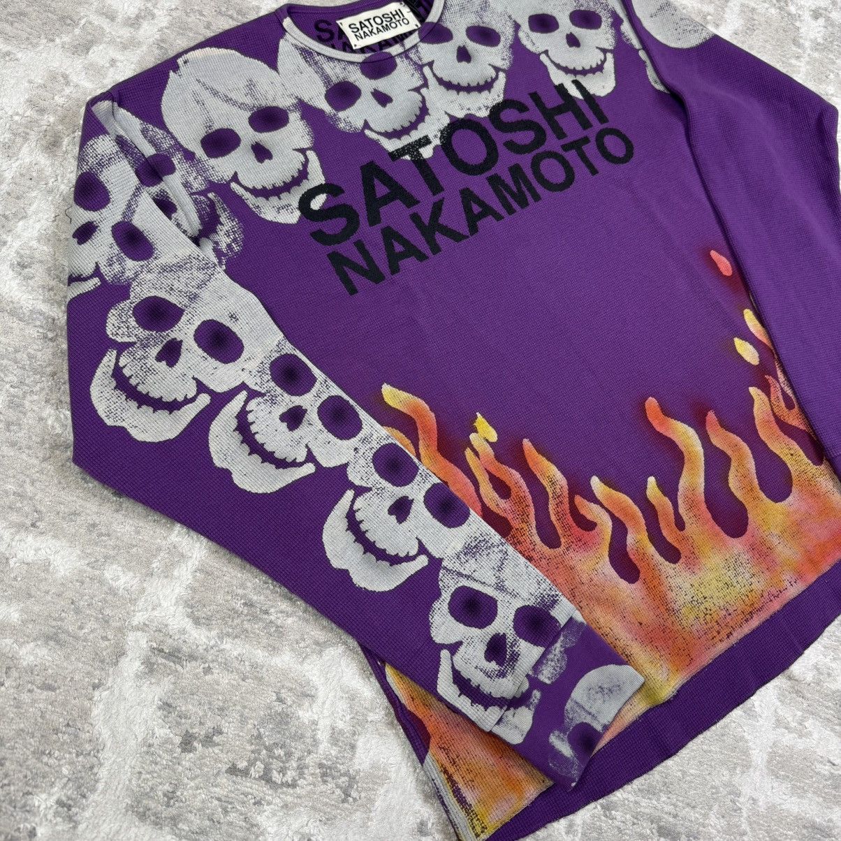 Satoshi Nakamoto lost boys skull long sleeve thermal shirt Size US M / EU 48-50 / 2 - 3 Thumbnail
