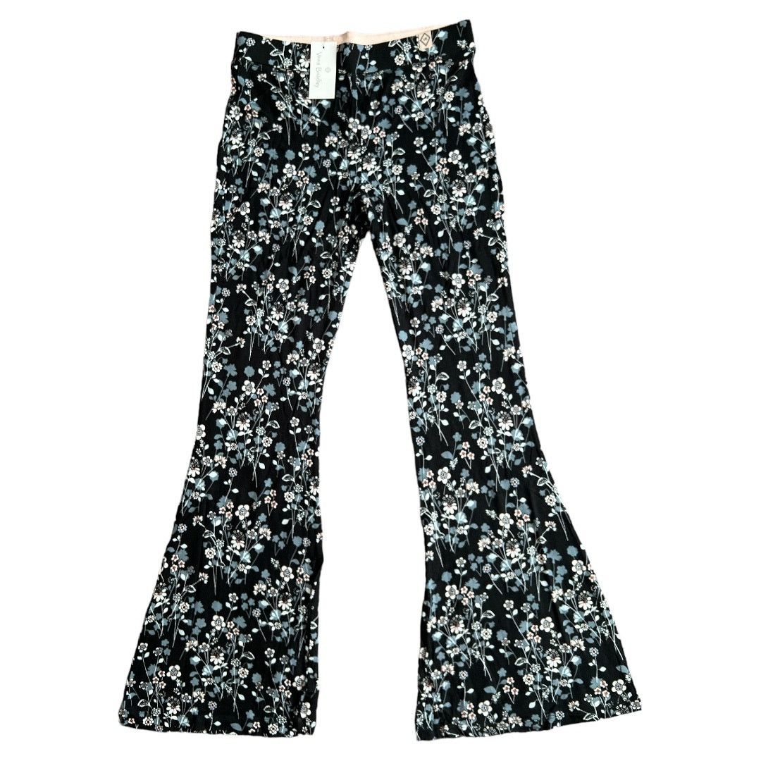 Vera Bradley VERA BRADLEY Black Floral Flared Pants w/ Tag, Small Size 28" / US 6 / IT 42 - 1 Thumbnail