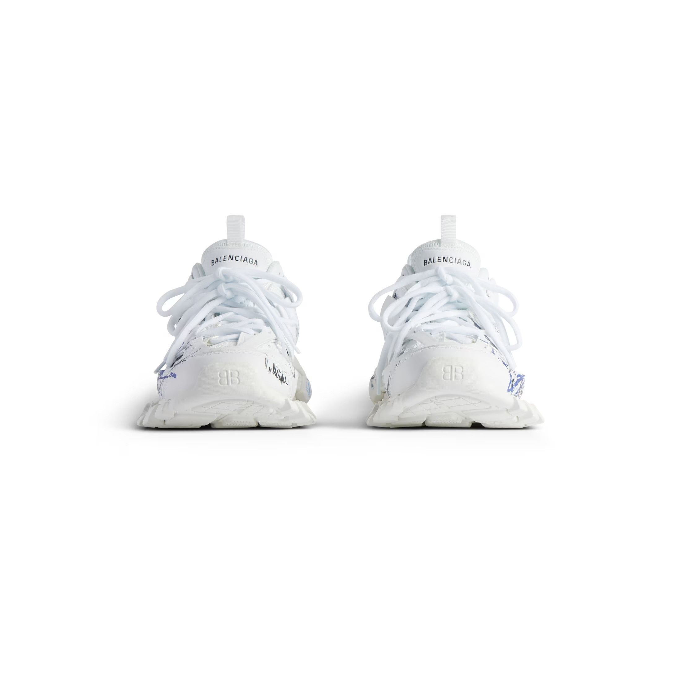 Balenciaga o1srvl11e0426 Track Autographe Sneakers in White Size US 11 / EU 44 - 3 Thumbnail