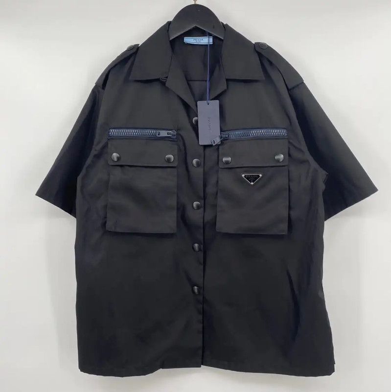 Prada Prada Short Sleeve Black Men's Shirt Size US S / EU 44-46 / 1 - 1 Thumbnail