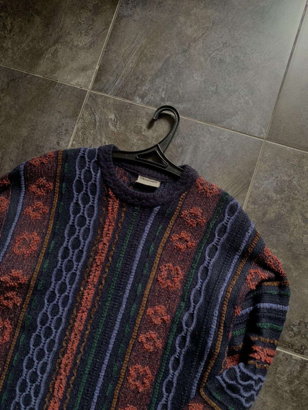 Vintage Vintage Coogi Style Sweater Giramondo Knit Size US L / EU 52-54 / 3 - 2 Thumbnail