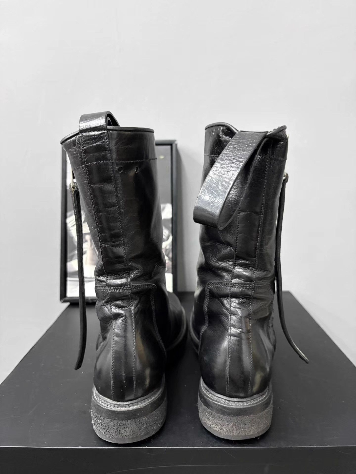 Rick Owens Rick Owens Mainline Women's Leather High Boots K34 Size US 7 / IT 37 - 7 Thumbnail
