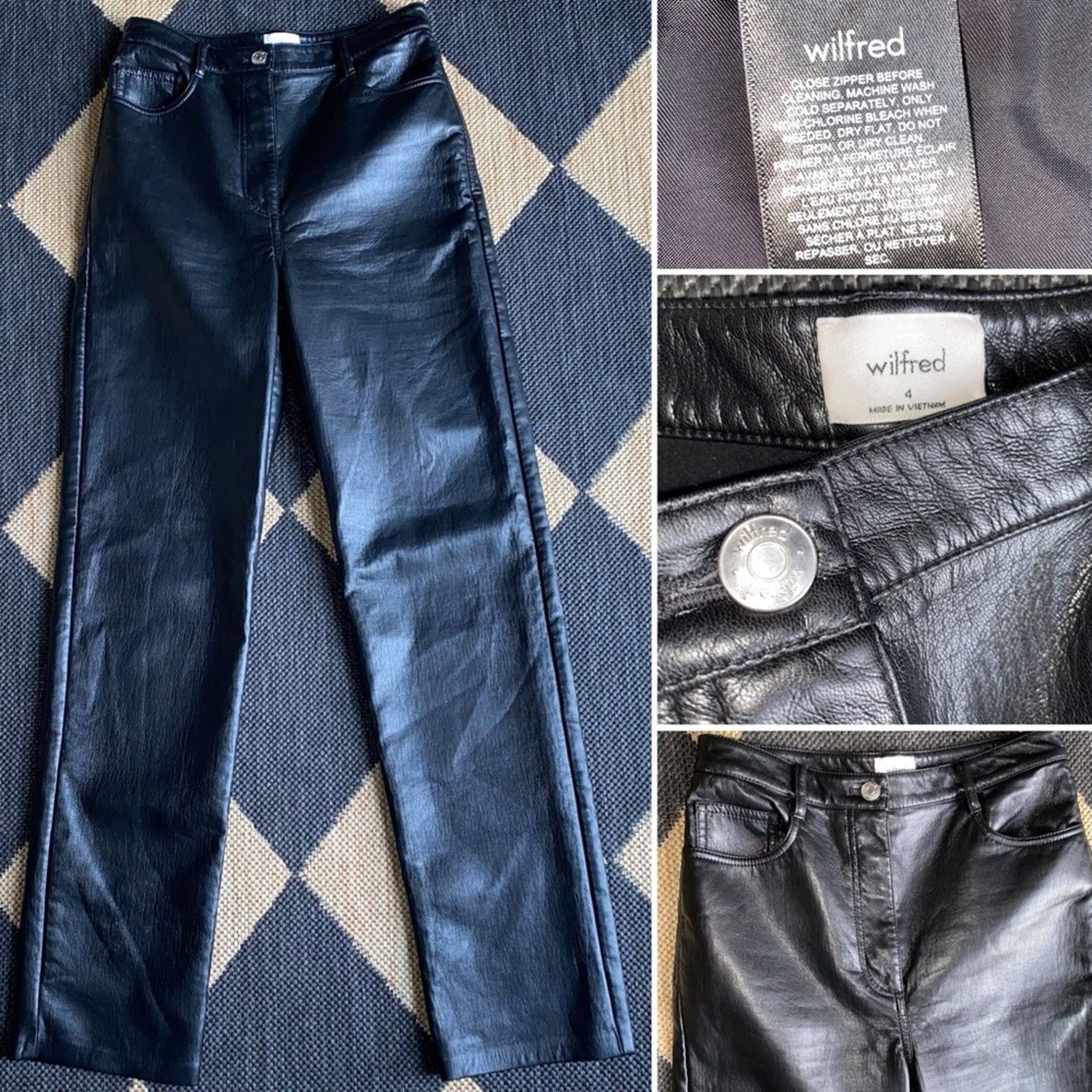 Aritzia Aritzia Wilfred $148 Faux Leather Melina Pant sz 4 EUC Size 27" / US 4 / IT 40 - 2 Thumbnail