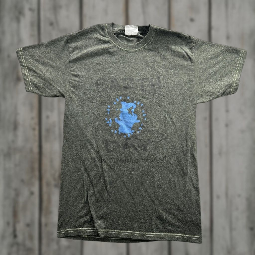 Jerzees VINTAGE Earth Day Shirt Mens Medium Graphic Tee Keep Burlington Beautiful 90s Size US M / EU 48-50 / 2 - 1 Thumbnail