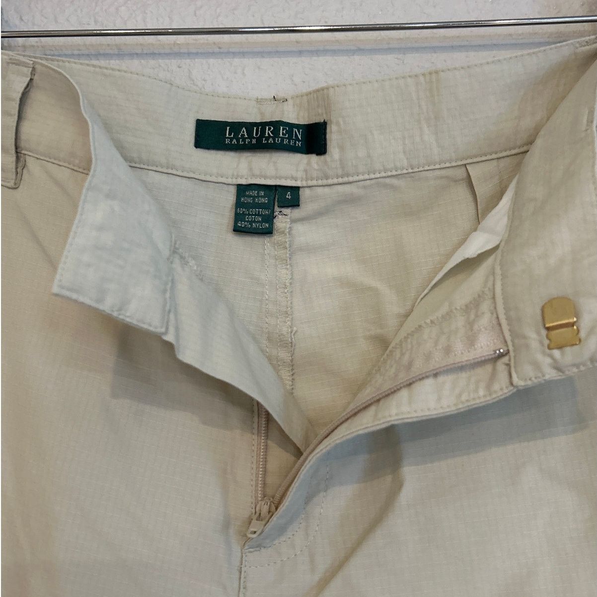 Lauren Ralph Lauren VTG Ralph Lauren Women's Cropped Capri Pants Light Khaki 4 Size 27" / US 4 / IT 40 - 3 Thumbnail
