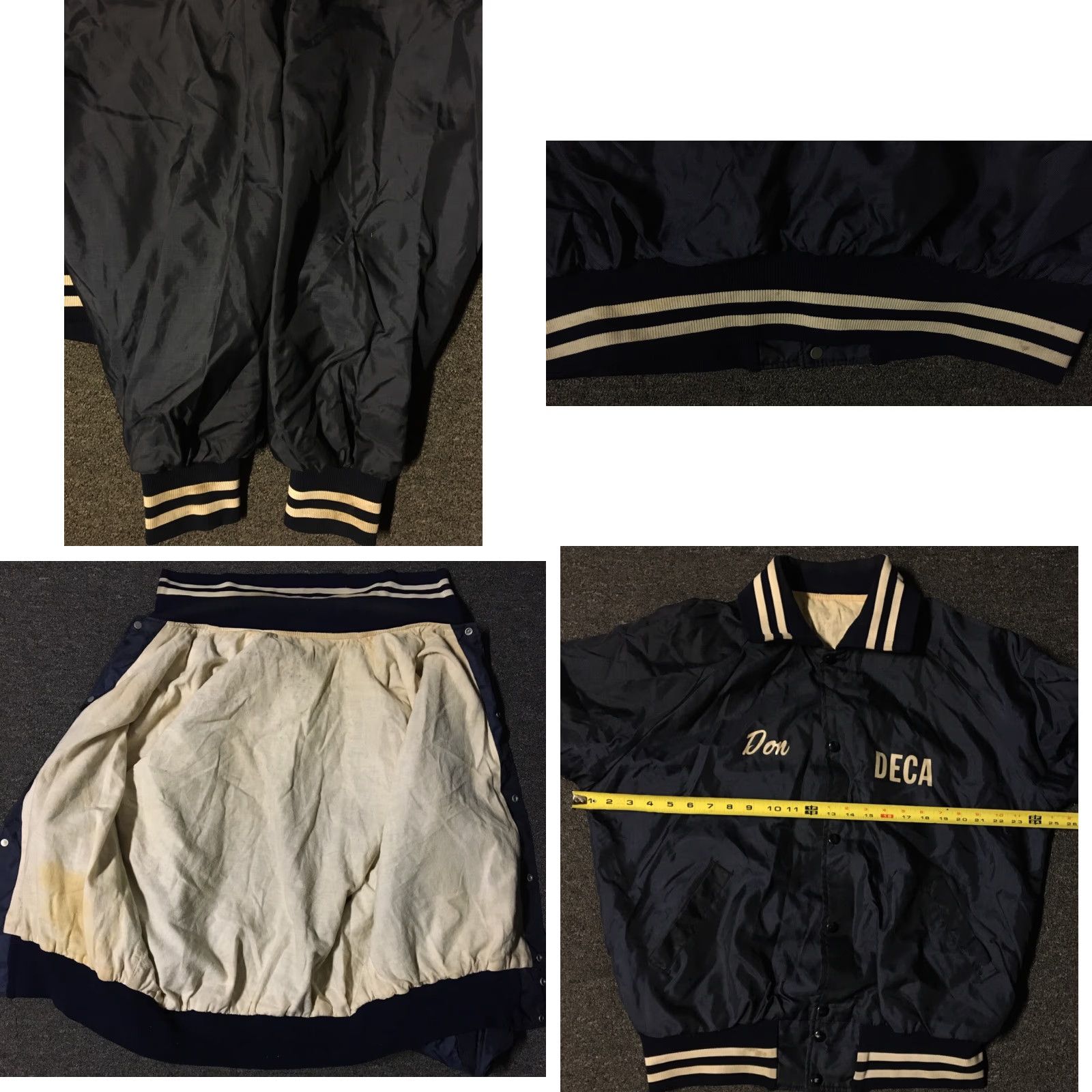 Vintage VINTAGE DECA Satin Jacket Mens L Blue 70s 80s School Varsity Football Grunge Punk United States Size US L / EU 52-54 / 3 - 8 Thumbnail