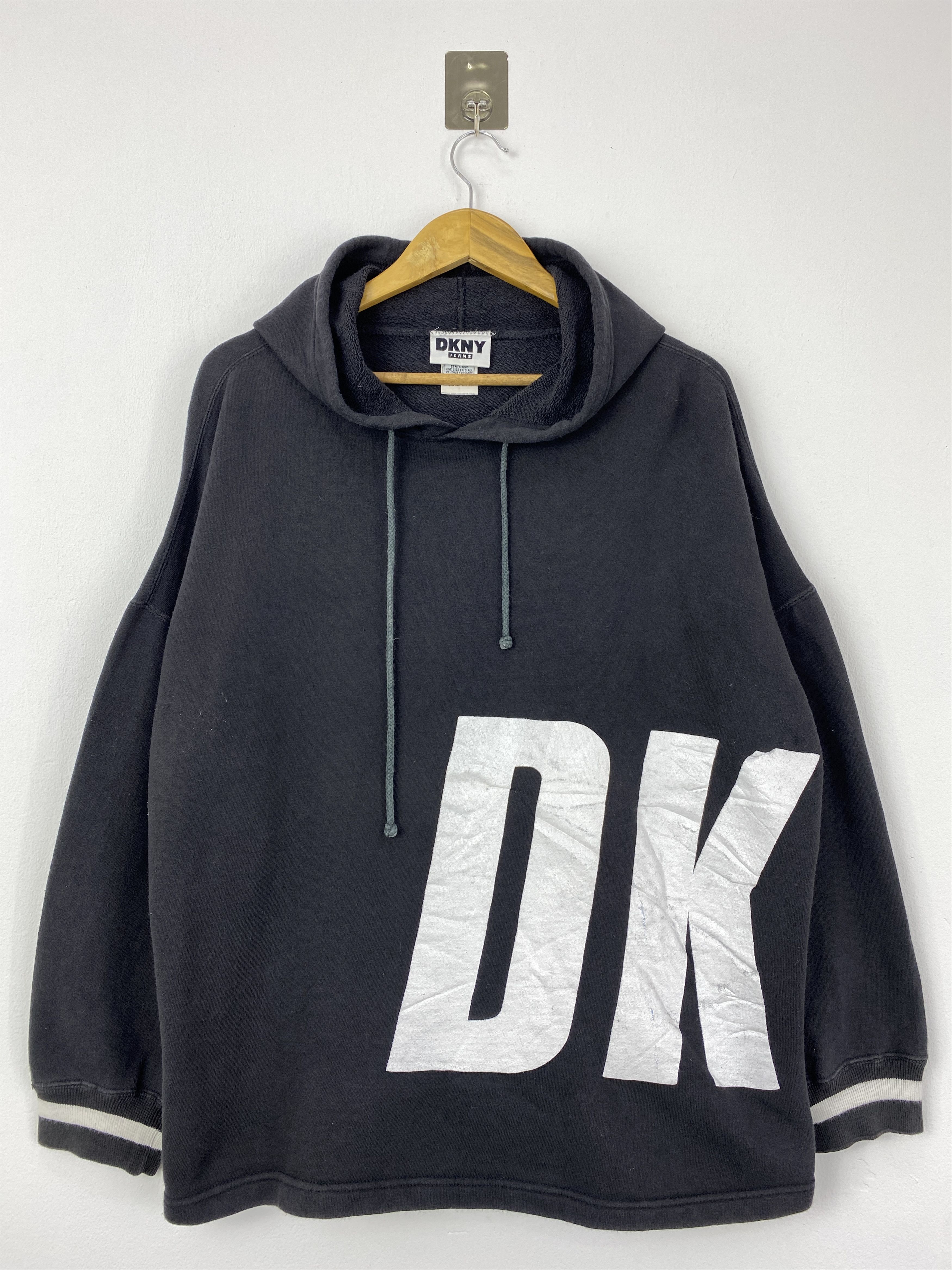 DKNY Vintage 90s DKNY Usa Big Logo Pullover Hoodie SH0097 Size US XXL / EU 58 / 5 - 1 Thumbnail