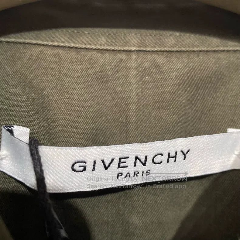 Givenchy Givenchy size 39 Military Green Denim Shirt Jacket Size US S / EU 44-46 / 1 - 6 Thumbnail