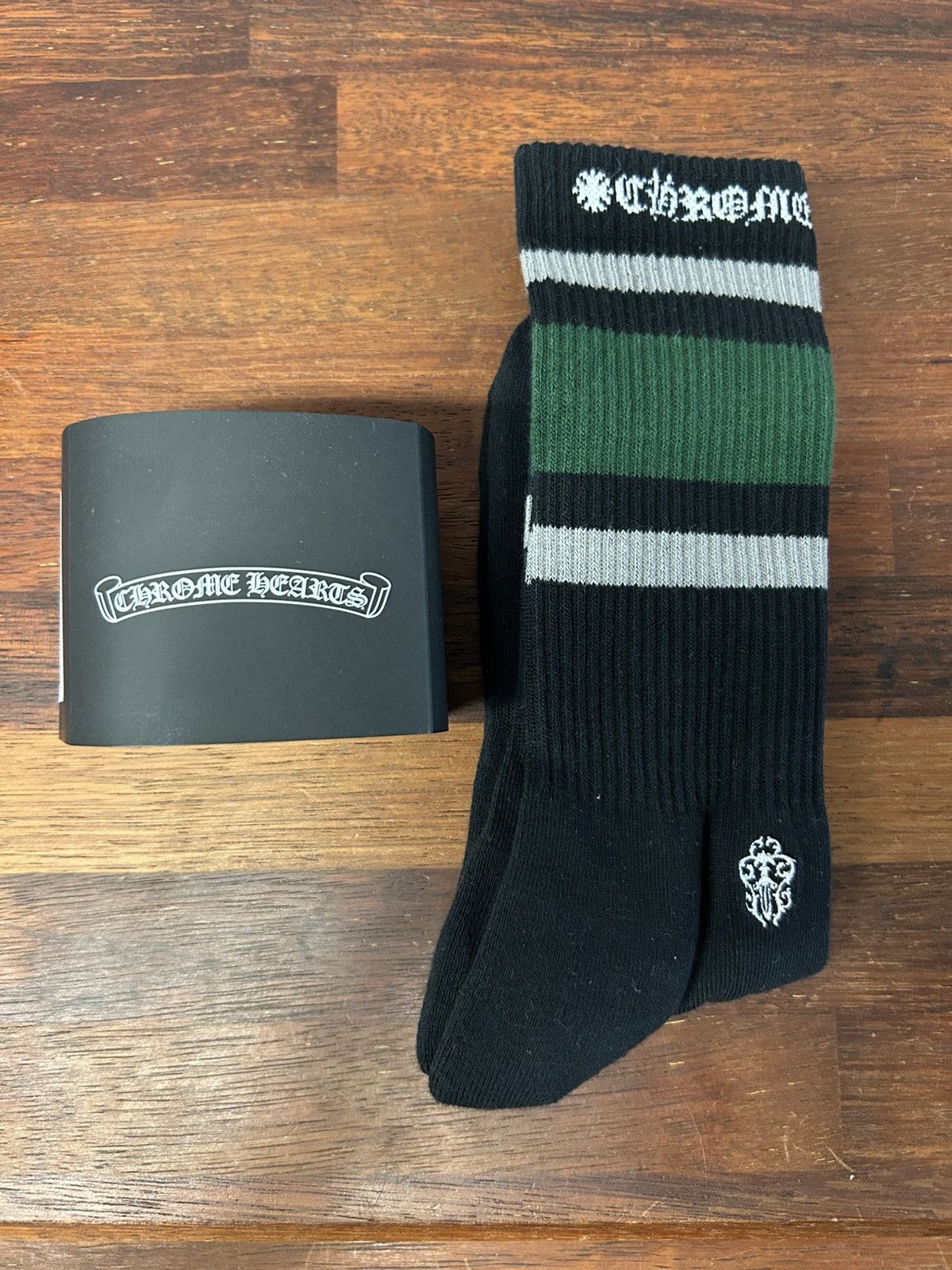Black Sport Sock Green