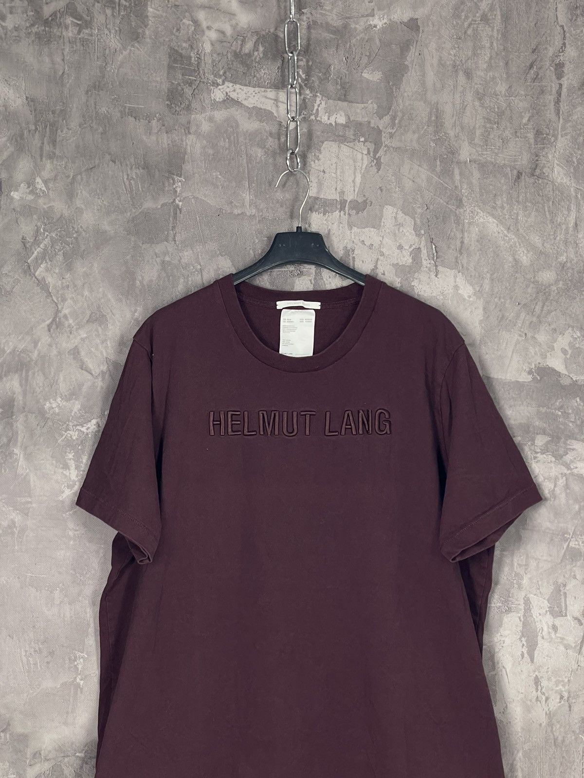 Helmut Lang Helmut Lang Big Logo Unisex Luxury T shirt Size US XXL / EU 58 / 5 - 2 Thumbnail