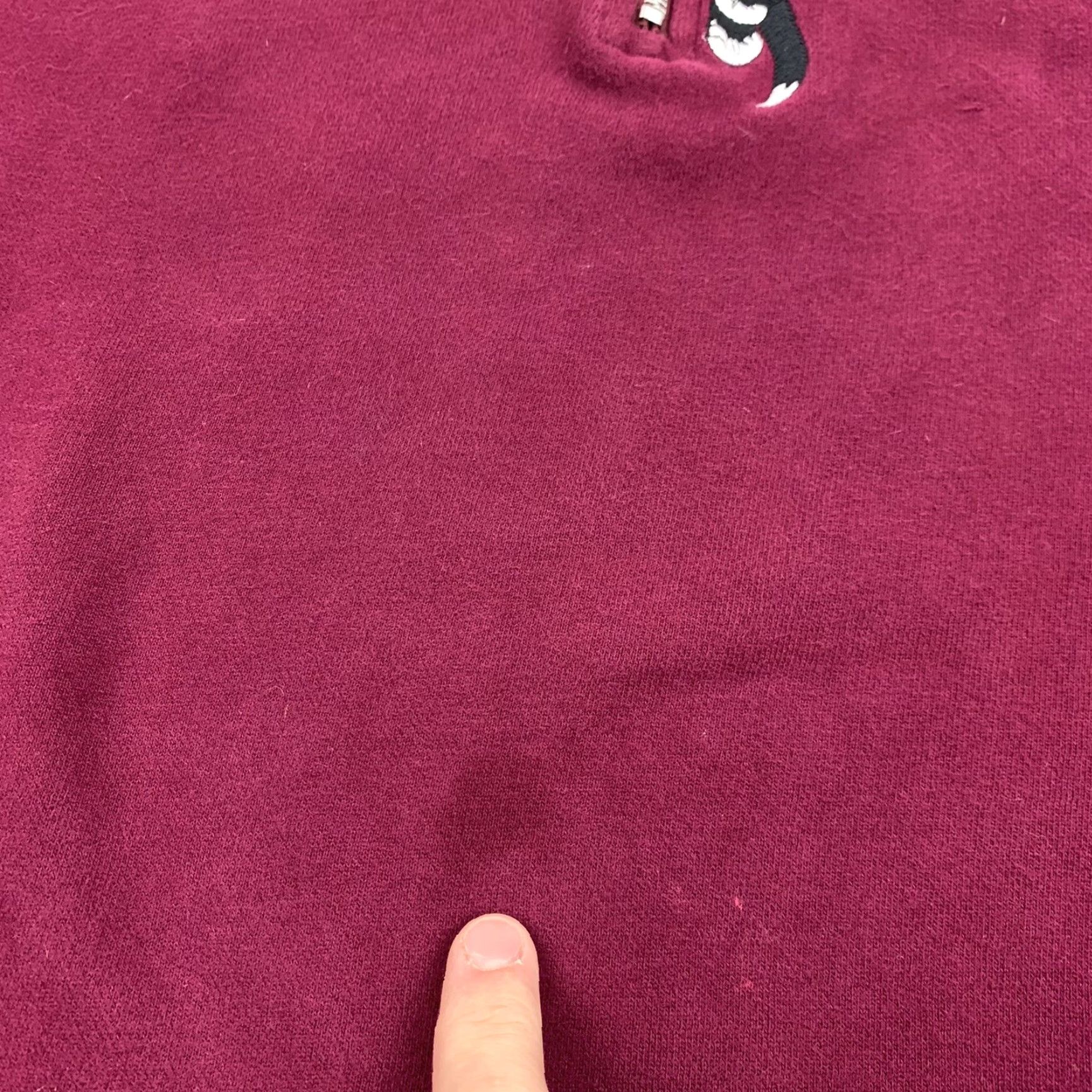 Vintage VINTAGE Looney Tunes Jacket Womens XS Red Quarter Zip Tweetie Bird 90s Pullover Embroidered Casual Cotton Solid 90s Cartoon Boys Mens Girls Size XS / US 0-2 / IT 36-38 - 2 Thumbnail