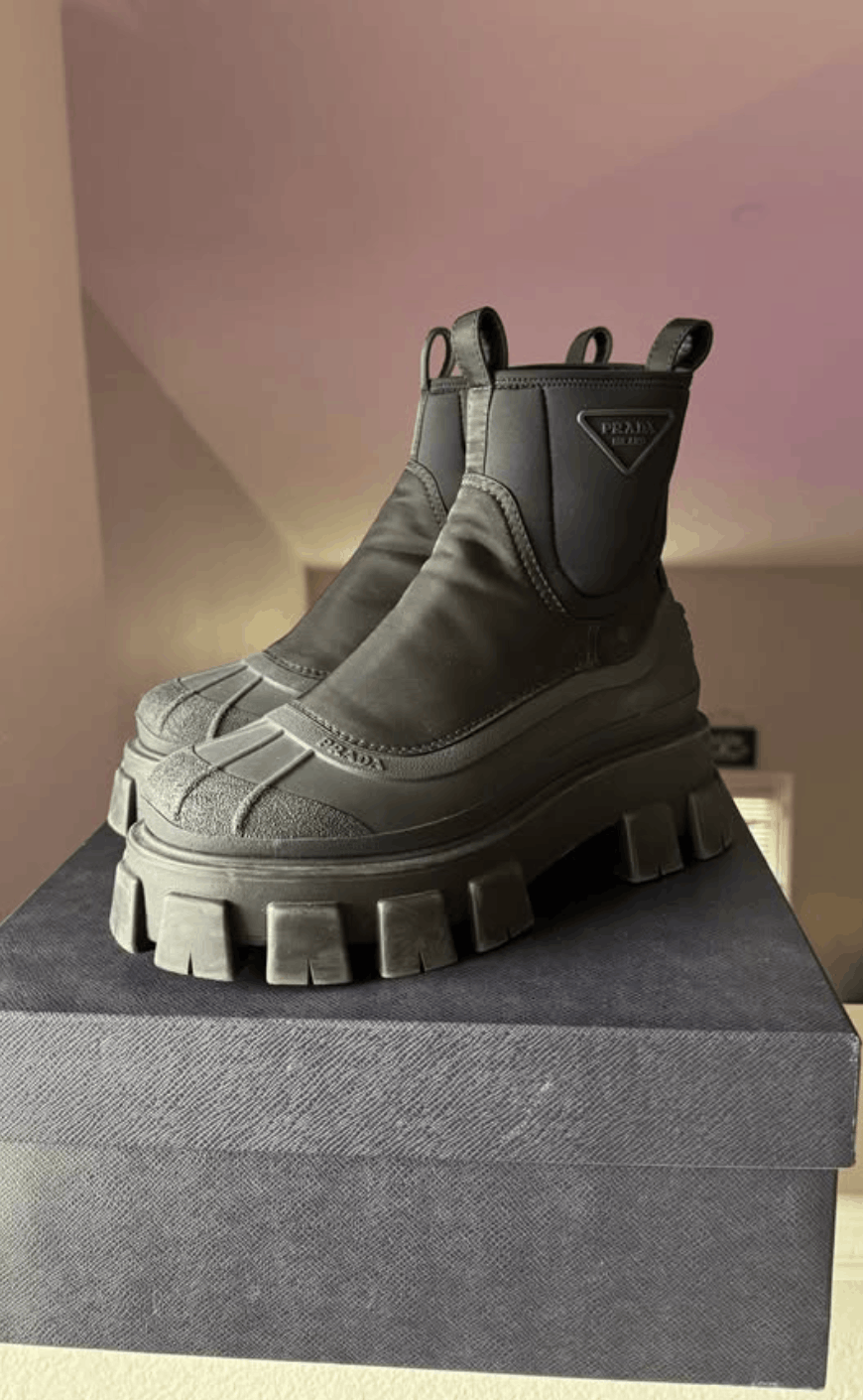 Prada Prada Monolith Nylon Gabardine Boots Size US 8 / EU 41 - 1 Thumbnail