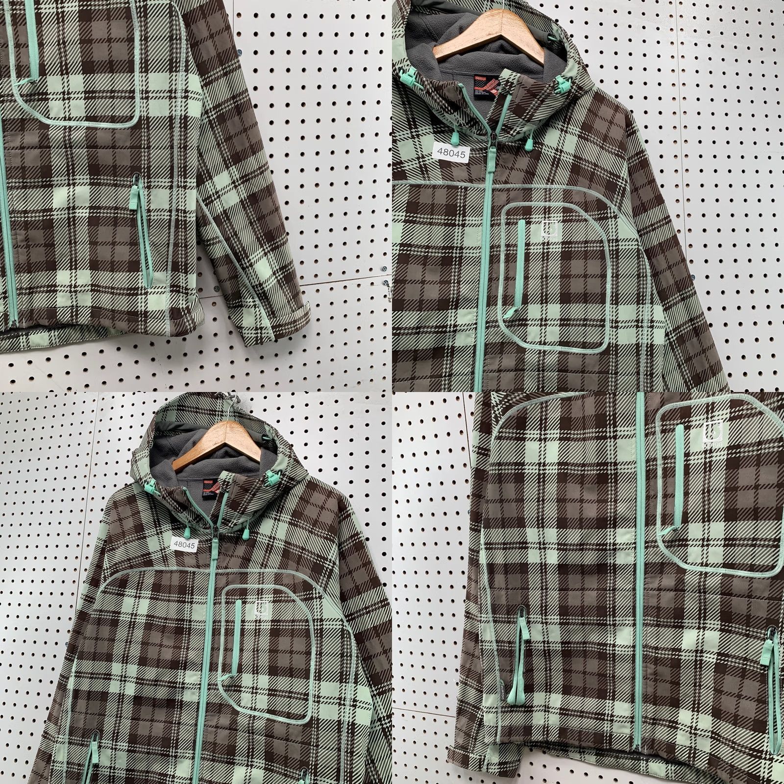 Burton Burton Dryride Plaid Surboard Ski Jacket Womens Medium Green Plaid Lined Size M / US 6-8 / IT 42-44 - 8 Thumbnail