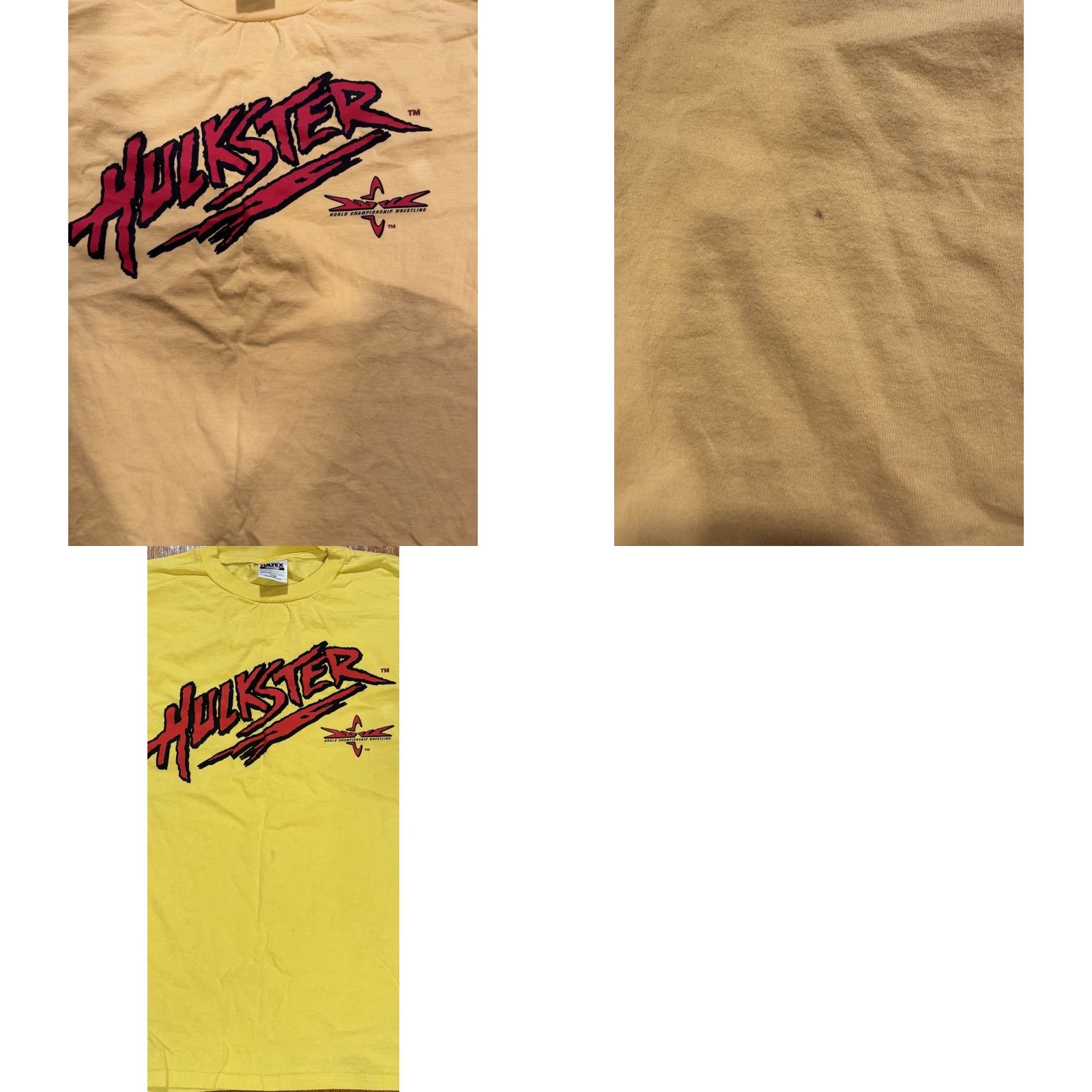 Tultex VINTAGE Hulk Hogan T Shirt WCW 90s Hulkster Hulkamania WWF WWE Yellow Tultex Size L Men Short Sleeve Crew Neck Cotton Logo Size US L / EU 52-54 / 3 - 9 Thumbnail