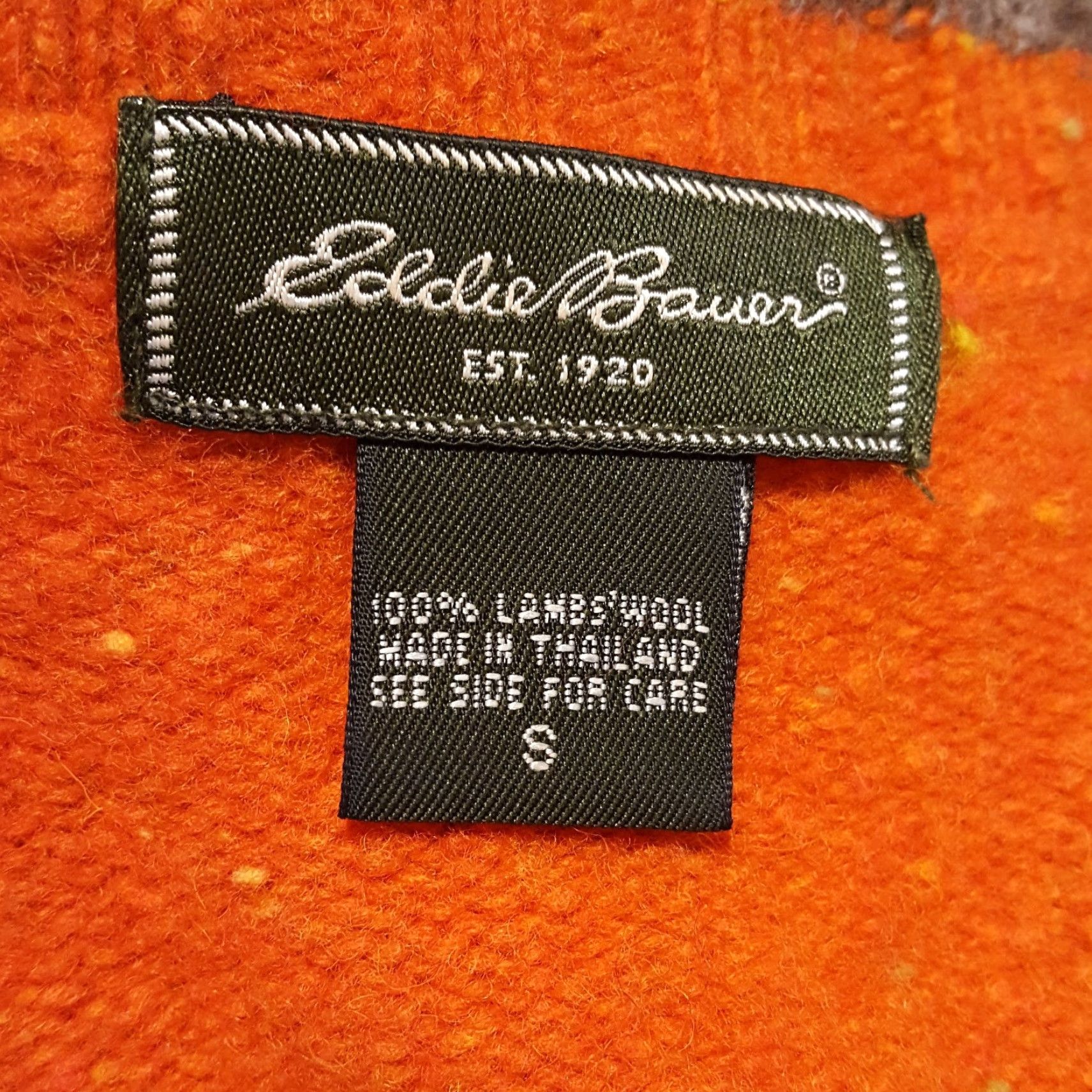 Eddie Bauer VINTAGE Eddie Bauer 100% Lambs Wool Aztec V-Neck Women's Size S Knit Pullover Sweater Orange Knit Pullover 90s Southwestern Womens Size S / US 4 / IT 40 - 5 Thumbnail