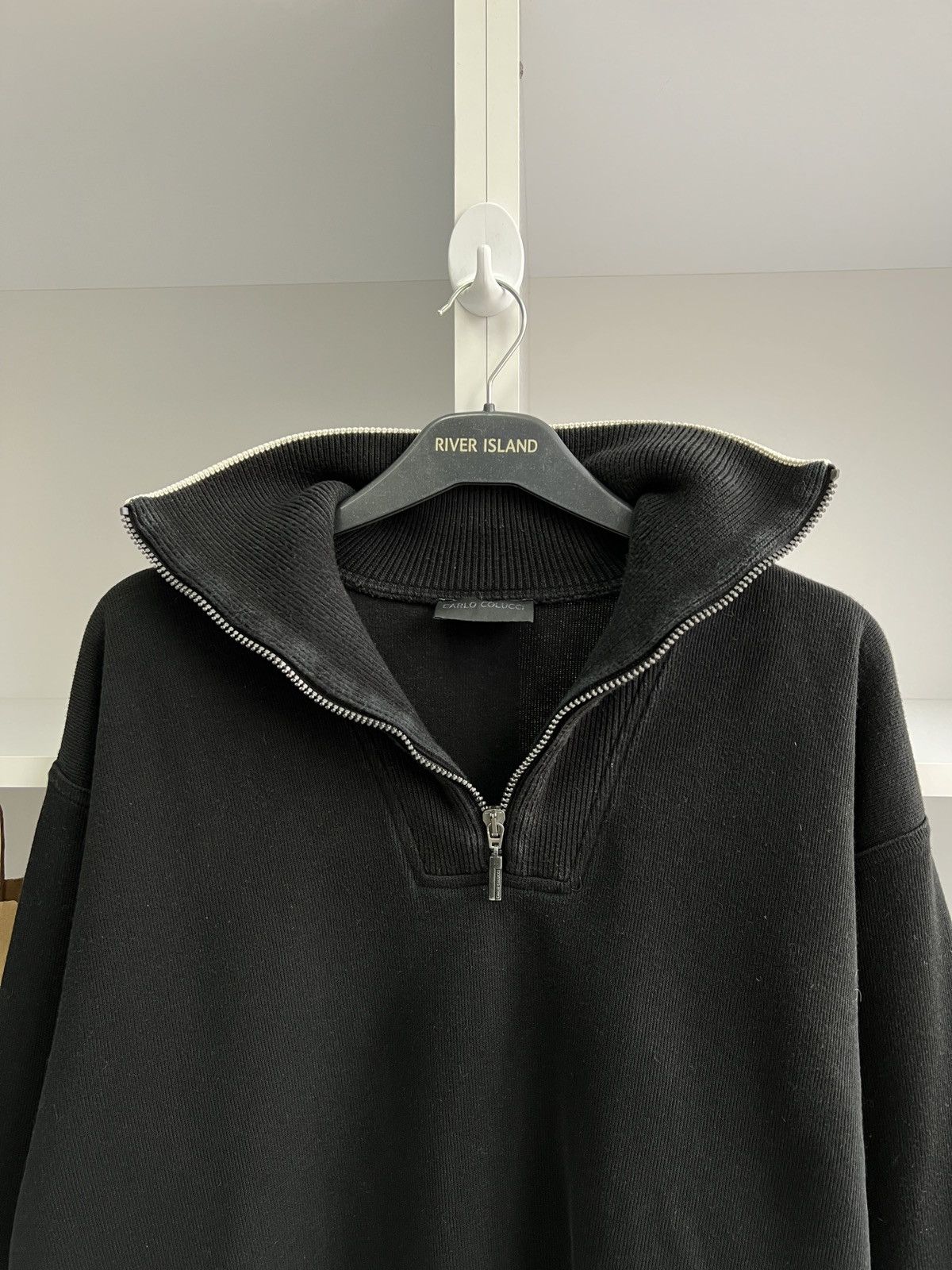 Carlo Colucci × Vintage Vintage Carlo Colucci 1/4 Zip Pullover Sweater Size US L / EU 52-54 / 3 - 5 Thumbnail