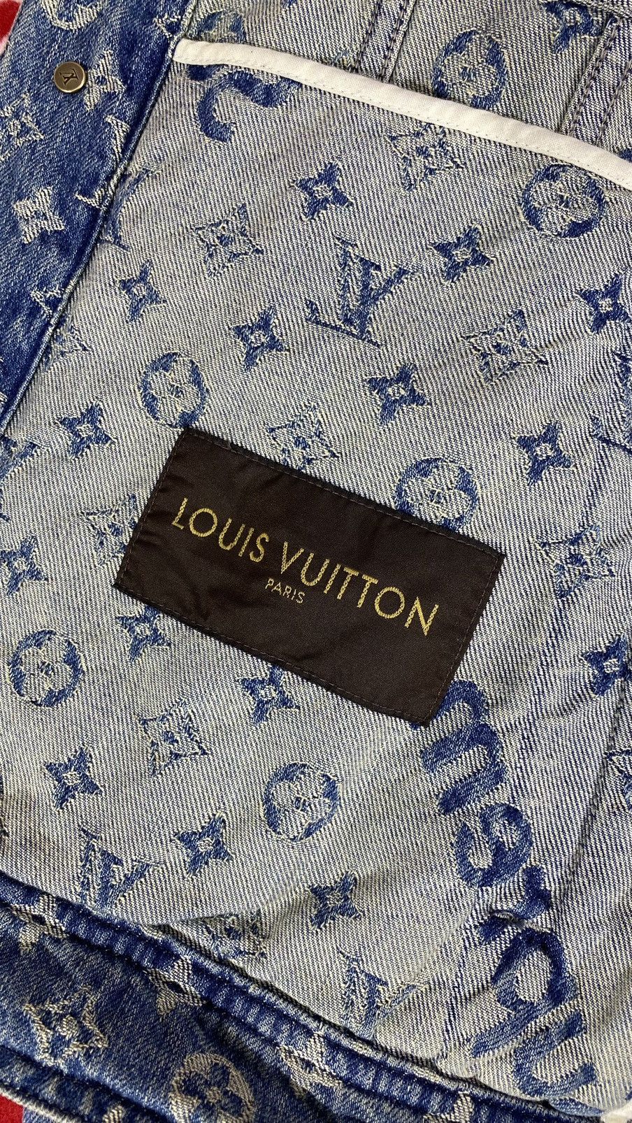 Louis Vuitton × Supreme Louis Vuitton X Supreme 54 Denim Jacket Blue Monogram Size US L / EU 52-54 / 3 - 11 Thumbnail