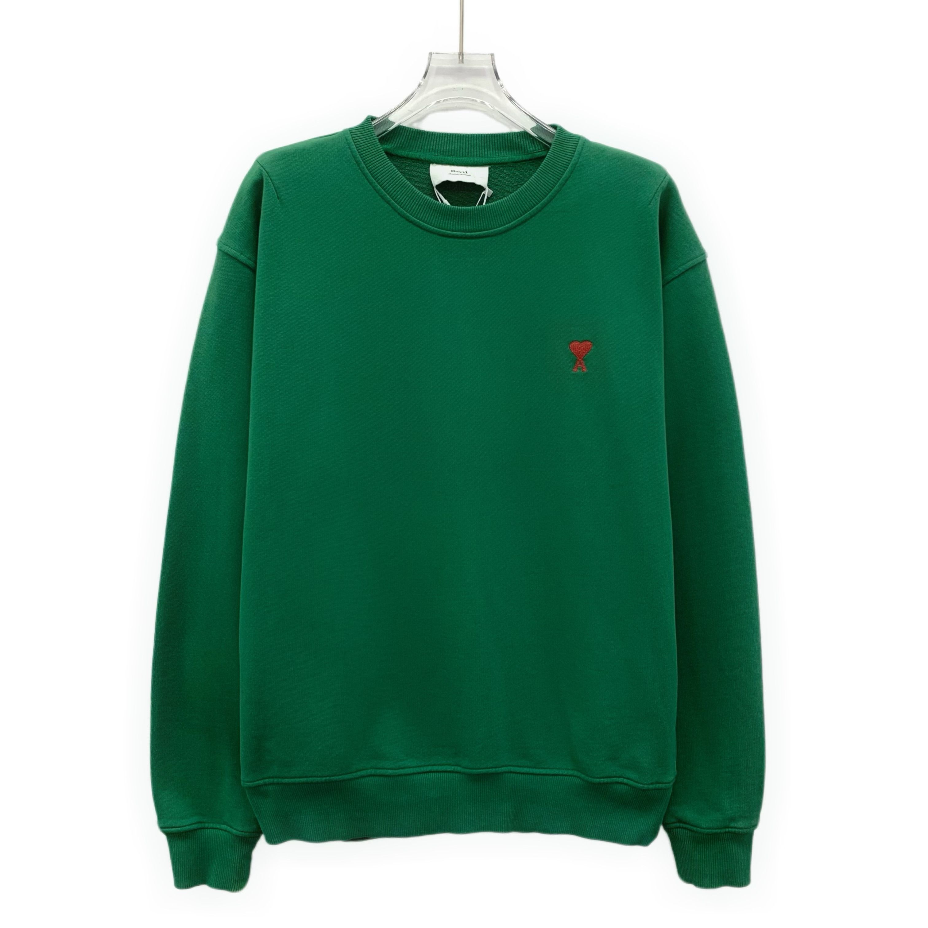AMI Ami Heart Logo Sweatshirt Green (XL) Size US XL / EU 56 / 4 - 1 Thumbnail