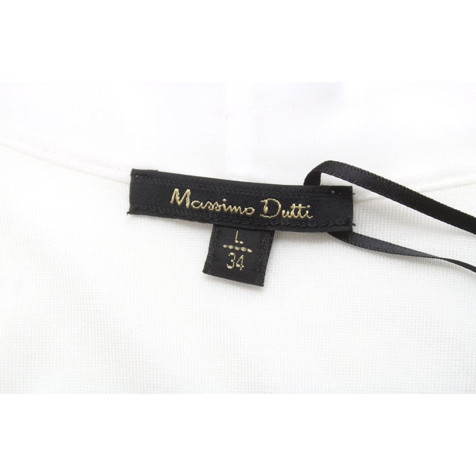 Massimo Dutti MASSIMO DUTTI 6891 T-Shirt Women's LARGE Sleeveless Pleated Tricot White Size L / US 10 / IT 46 - 7 Thumbnail