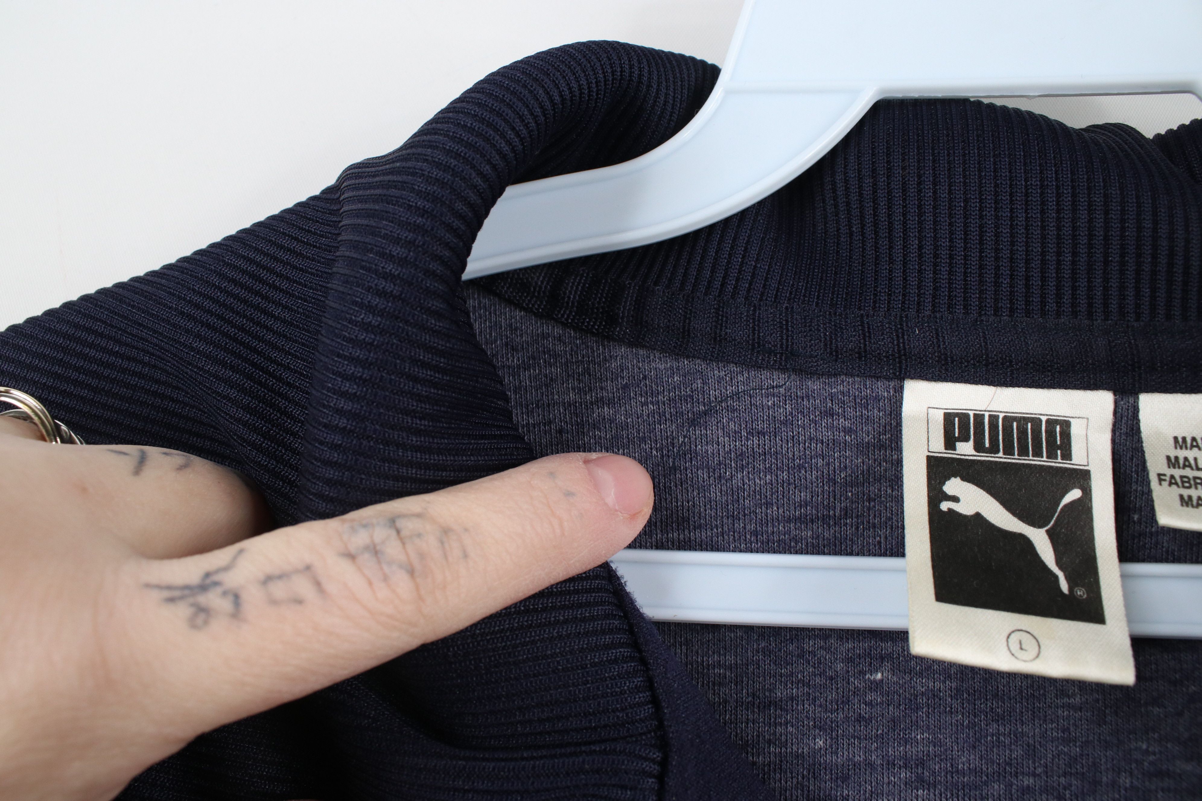 Puma × Vintage Vintage 80s 90s Puma Half Zip Pullover Anorak Jacket Blue Size US L / EU 52-54 / 3 - 10 Thumbnail