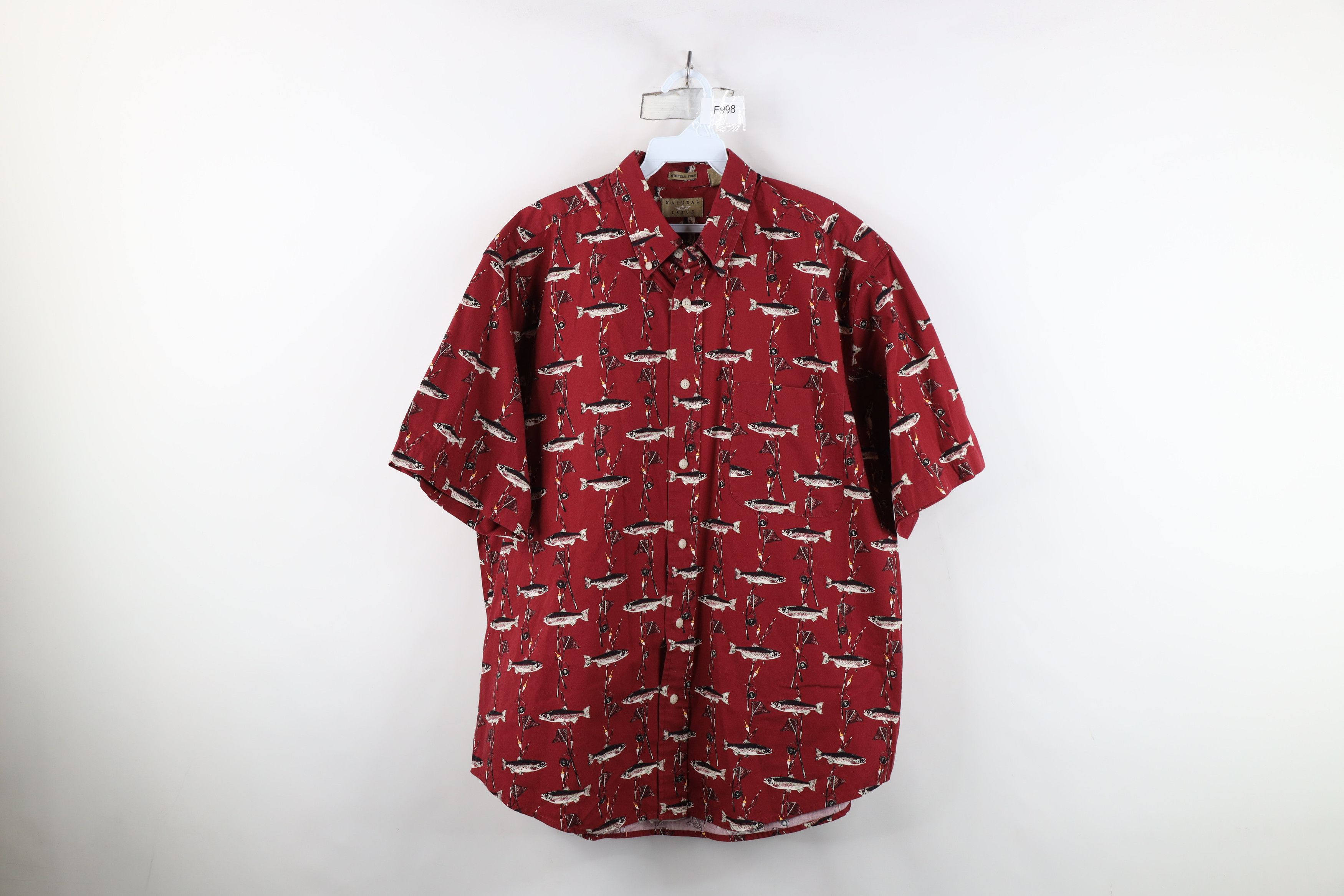 Vintage Vintage 90s Y2K All Over Print Short Sleeve Button Shirt Size US L / EU 52-54 / 3 - 1 Thumbnail