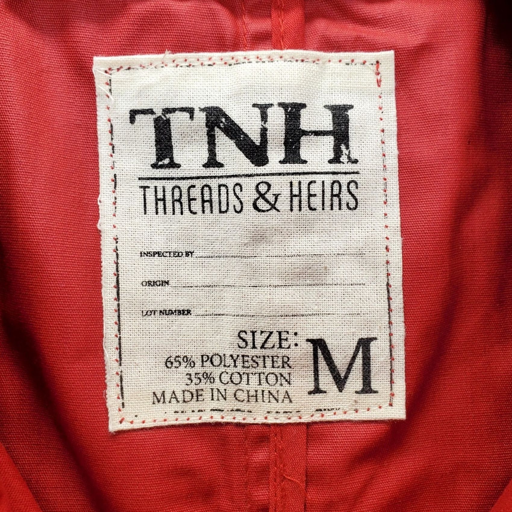 Rains Threads & Heirs Rain Jacket Womens M Red Waterproof Hooded Full Zip Jacket Size M / US 6-8 / IT 42-44 - 5 Thumbnail