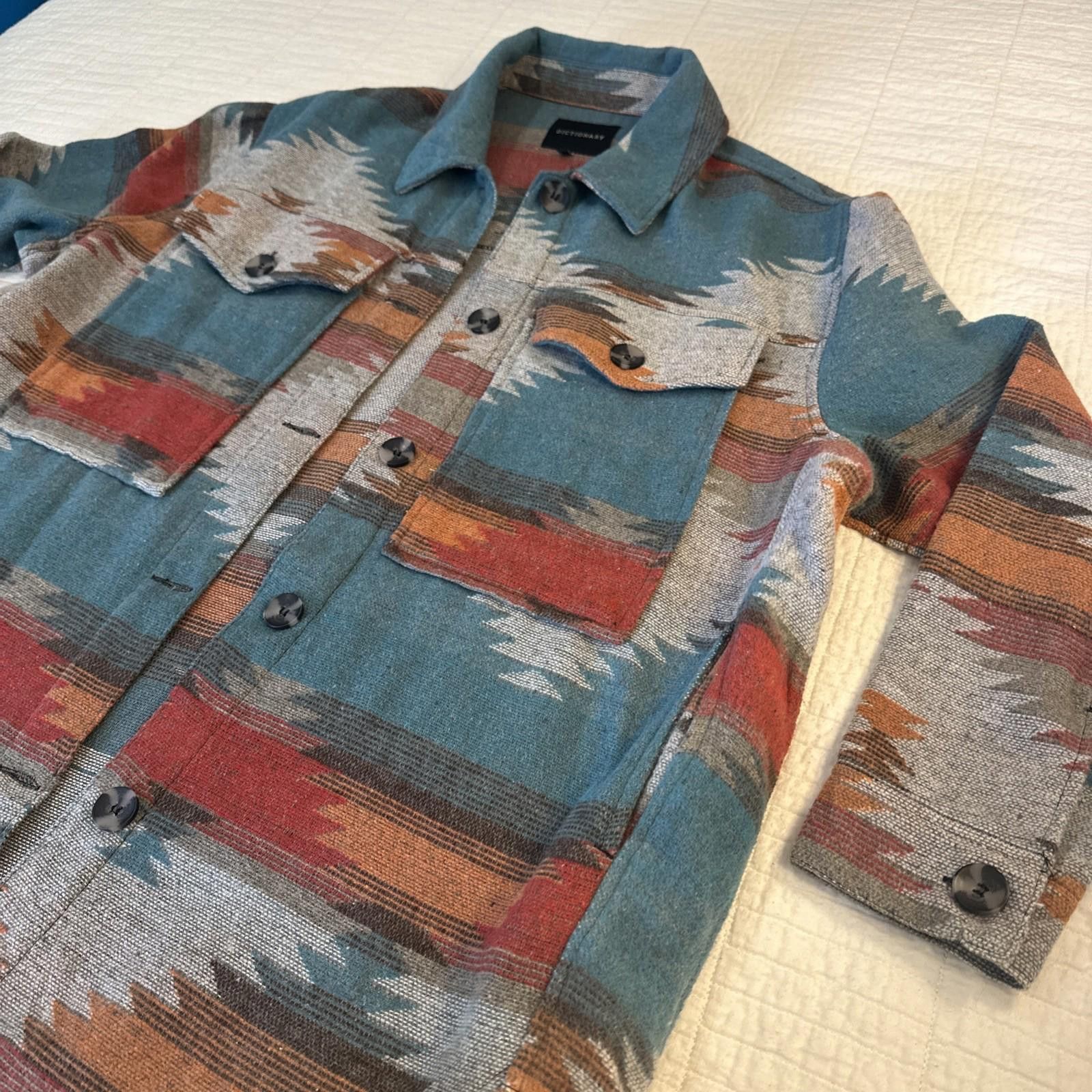 Other Womens Shacket L Aztec Jacket Southwestern Western Overshirt Size L / US 10 / IT 46 - 3 Thumbnail