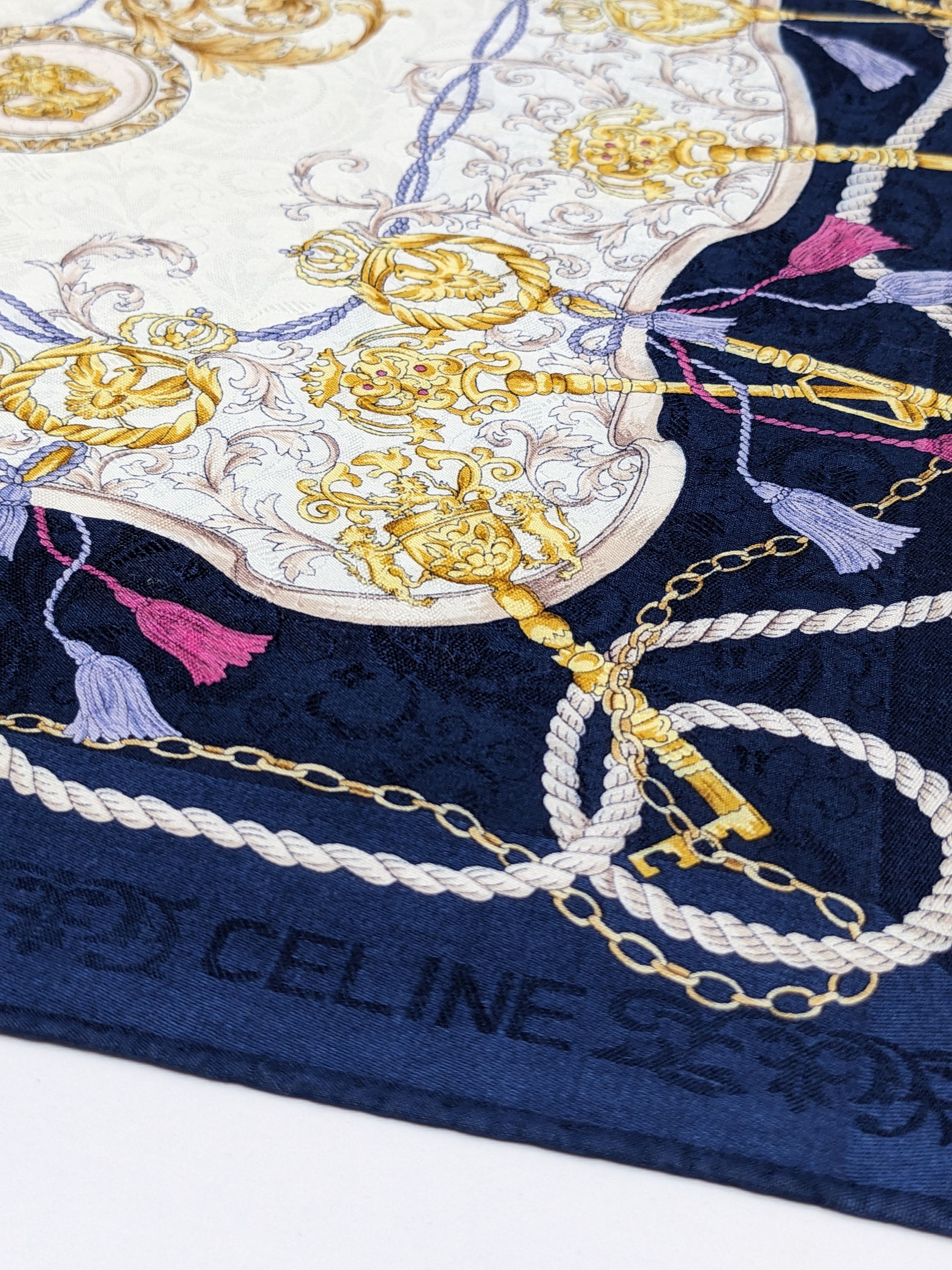 Celine Celine Paris Nautical Key & Wheel Handkerchief Size ONE SIZE - 2 Thumbnail