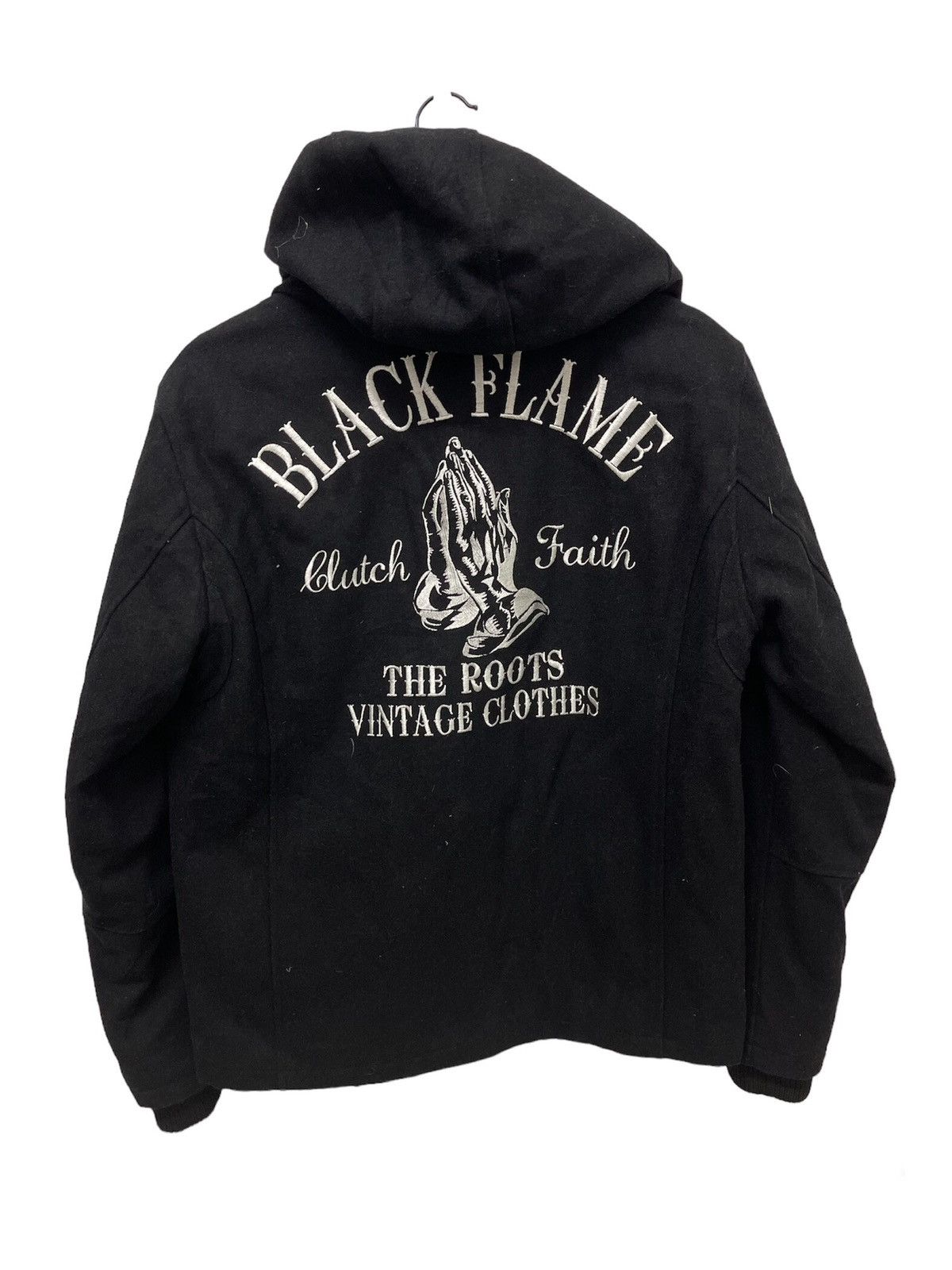 VINTAGE BLACK FLAME HAVE FAITH BIG LOGOS