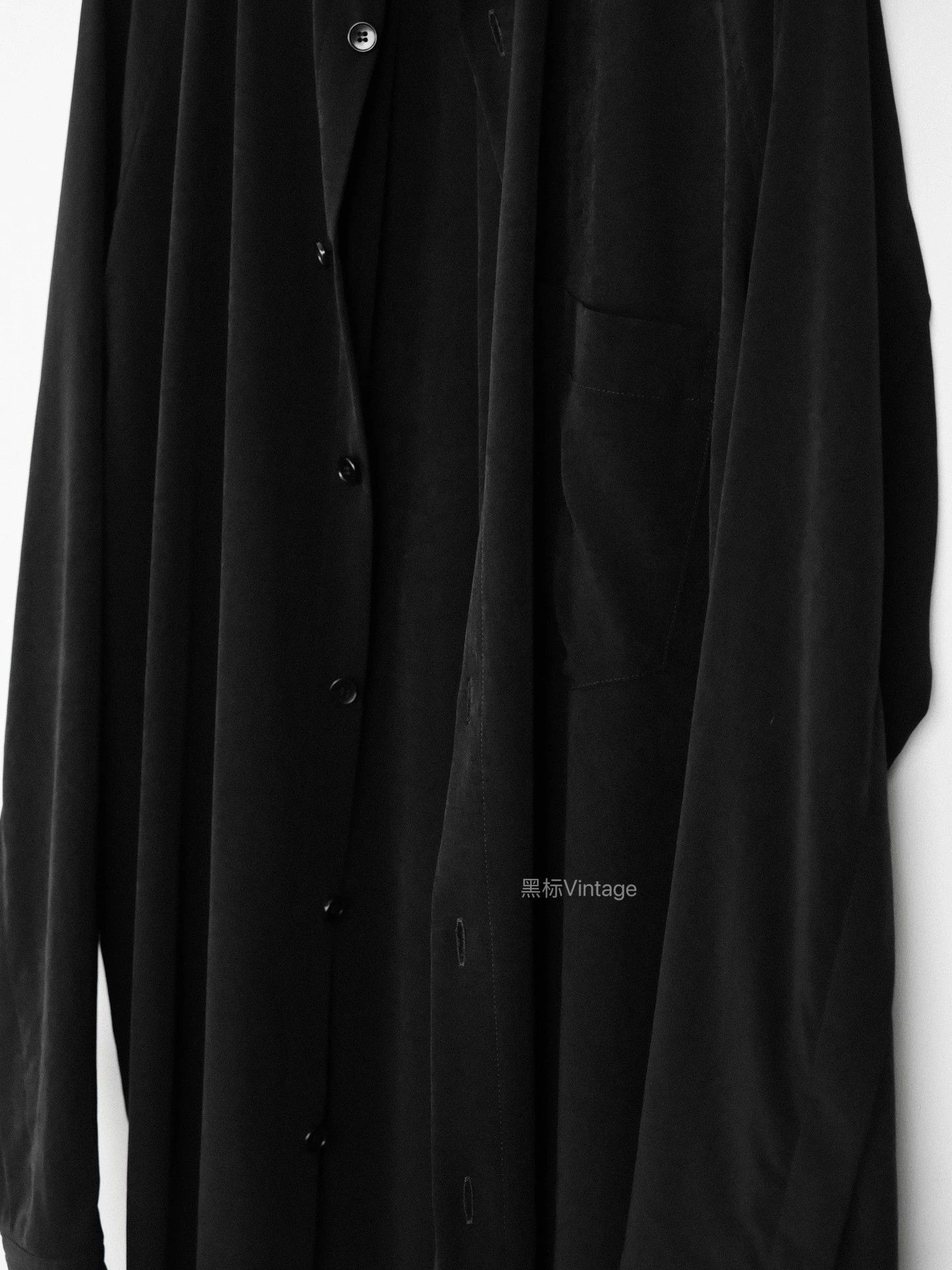 Yohji Yamamoto Yohji Yamamoto 19AW Vtg Triacetate Long Shirt Unisex 9/10 Size US L / EU 52-54 / 3 - 5 Thumbnail