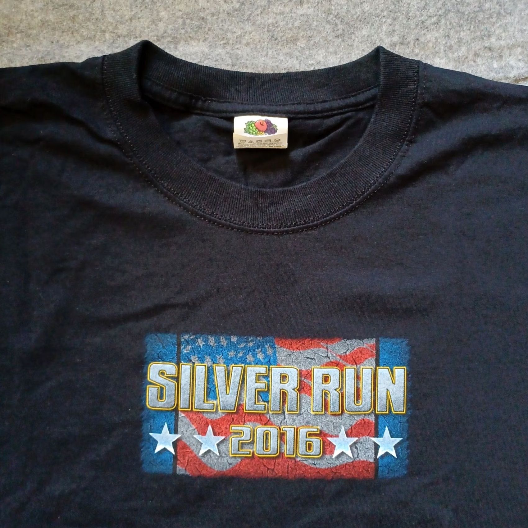 Fruit Of The Loom Virginia City Silver Run T Shirt Mens XL Black Bike Rally Two Sided 2016 Size US XL / EU 56 / 4 - 7 Thumbnail