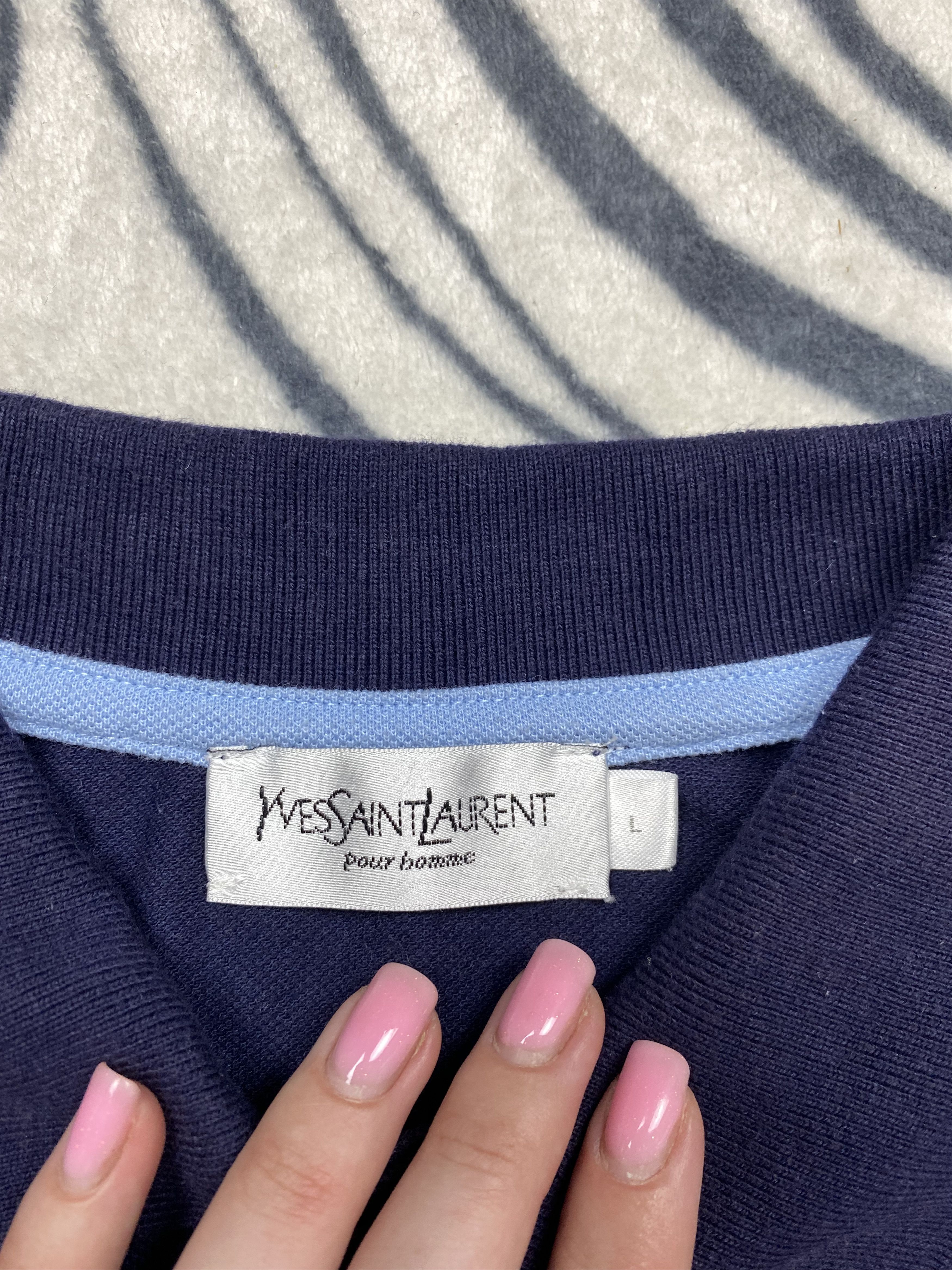 Yves Saint Laurent Yves Saint Laurent YSL Vintage Mens Polo Shirt Y2K Size US L / EU 52-54 / 3 - 4 Thumbnail