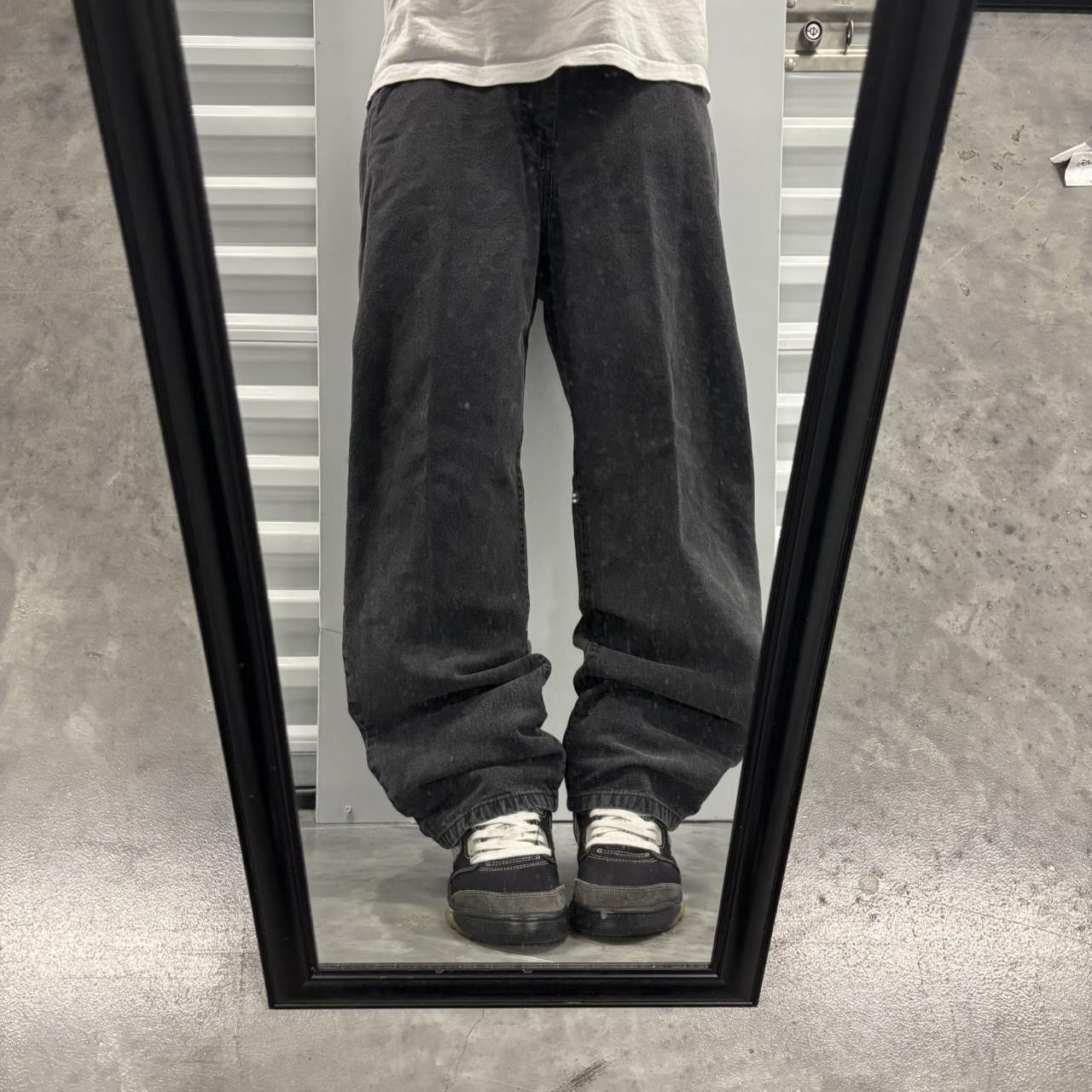 Japanese Brand × Vintage Crazy Vintage Y2K/2000s Faded Black Grunge Skater Denim Jeans! Size US 32 / EU 48 - 1 Thumbnail