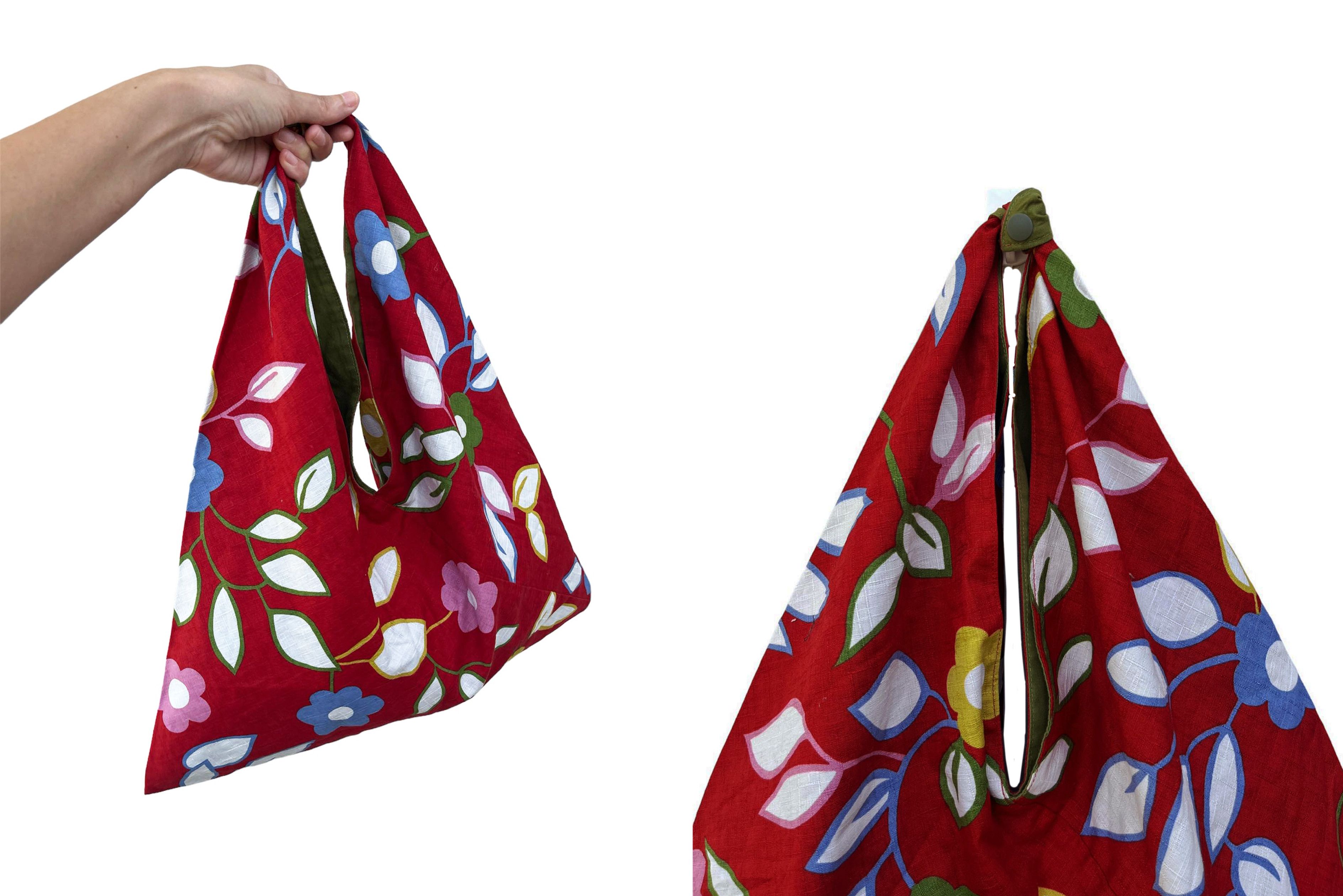 Japanese Brand Triangle Shaped Medium Size top handle bag // shoulder bag Size ONE SIZE - 6 Thumbnail