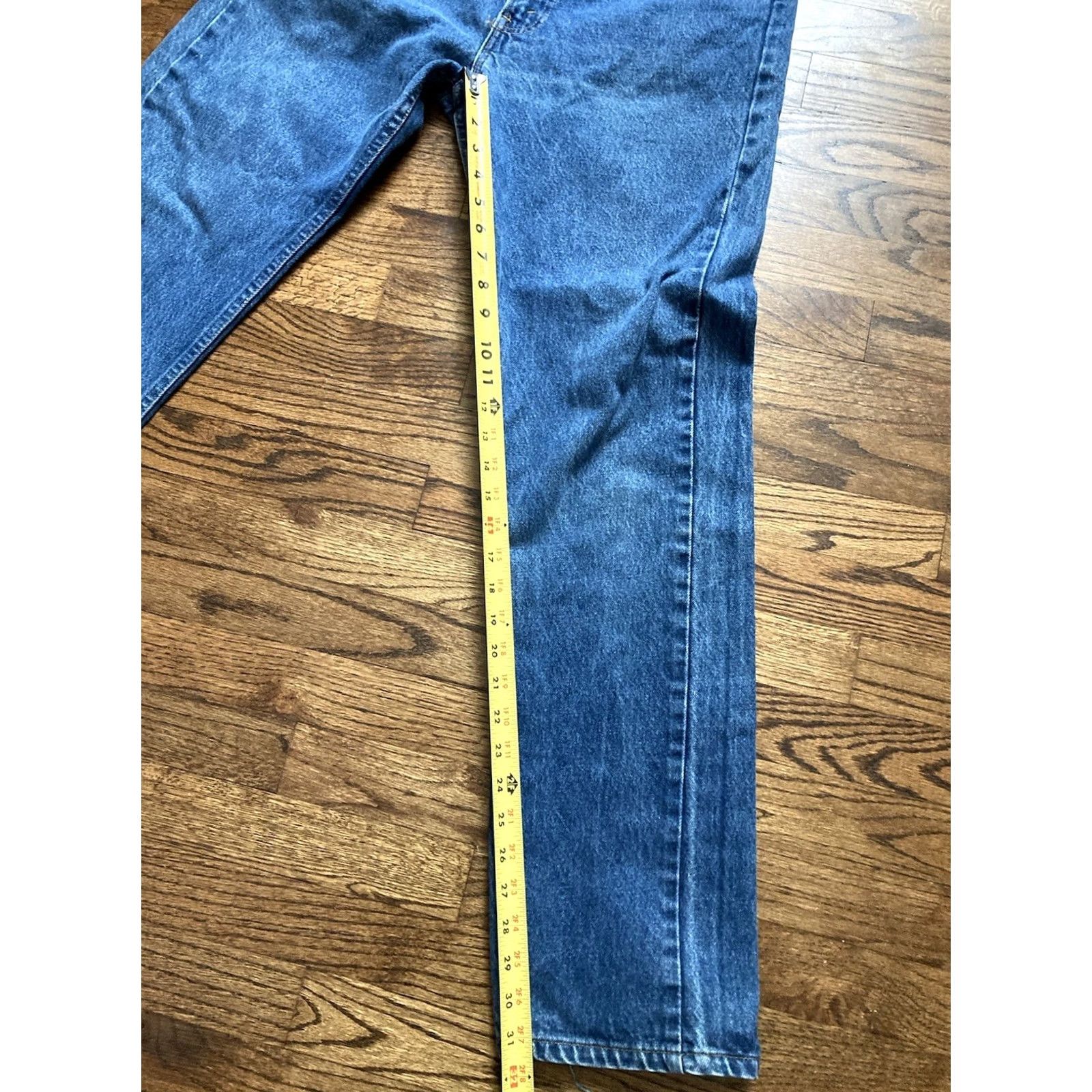 Levi's VINTAGE Levi's 505 Orange Tab USA Made Jeans Mens 36x32 Denim Straight 5-Pocket Blue Distressed 80s 90s Rockabilly Workwear Size US 36 / EU 52 - 6 Thumbnail