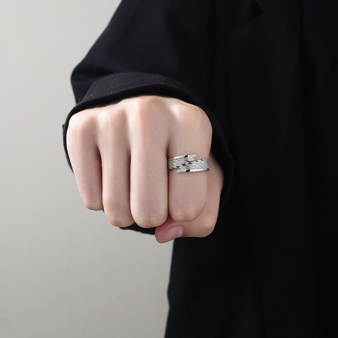 Jewelry Punk Jewelry Rings Open Size Chrome Ring (Size 7-13) Size ONE SIZE - 2 Thumbnail