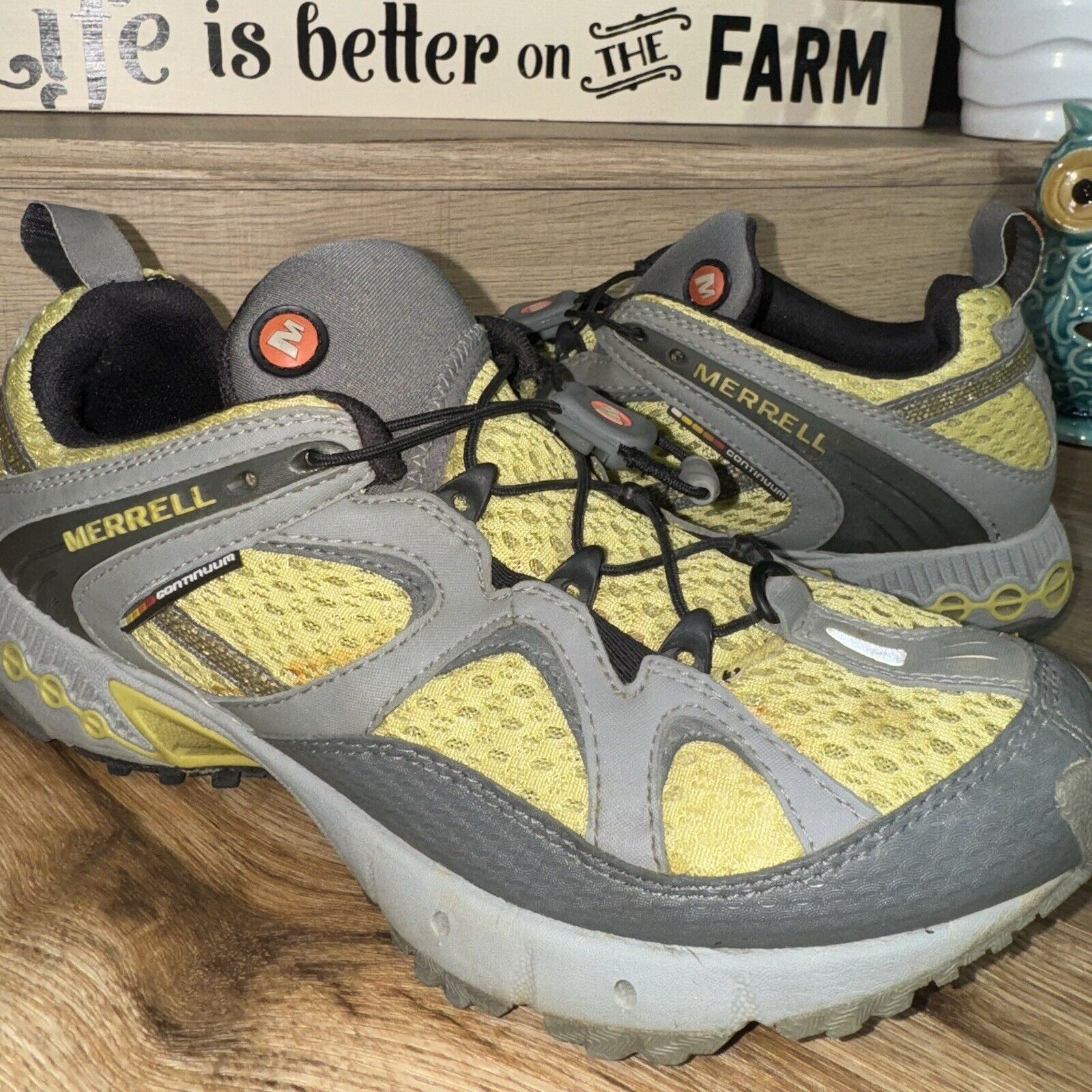 Merrell Merrell Womens Overdrive 2 Hiking Shoes Green Gray 8.5M Size US 8.5 / IT 38.5 - 6 Thumbnail