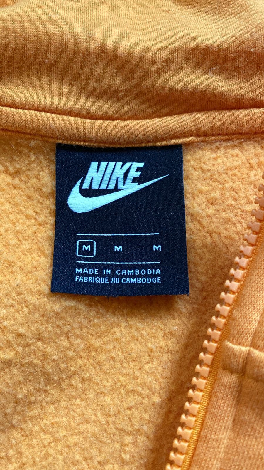 Nike Nike Fleece Zip Up Hoodie In Mango Sz Medium Size US M / EU 48-50 / 2 - 3 Thumbnail