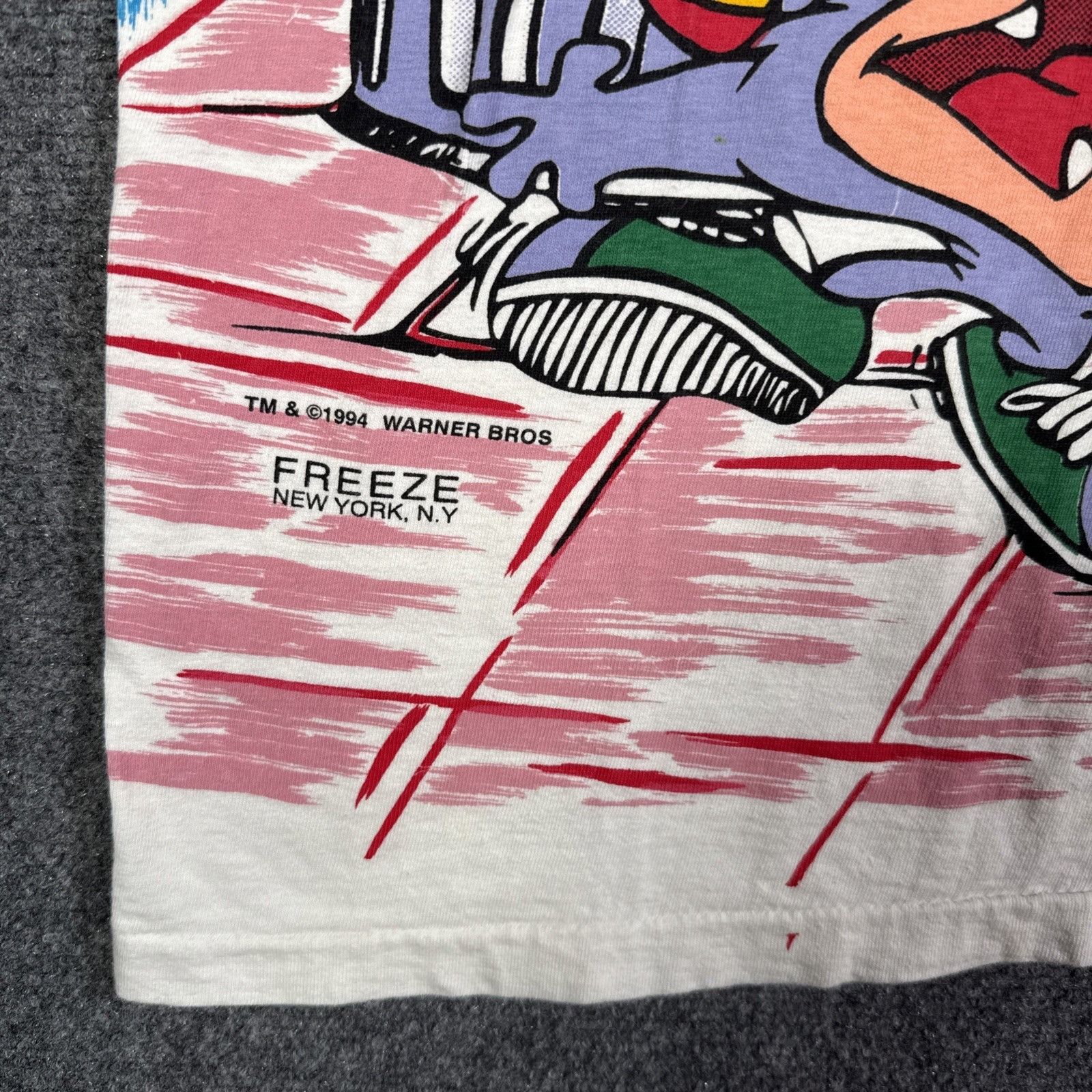 Warner Bros Vintage Tiny Toons Shirt Adult XL AOP 90s FREEZE Warner Bros Size US XL / EU 56 / 4 - 2 Thumbnail