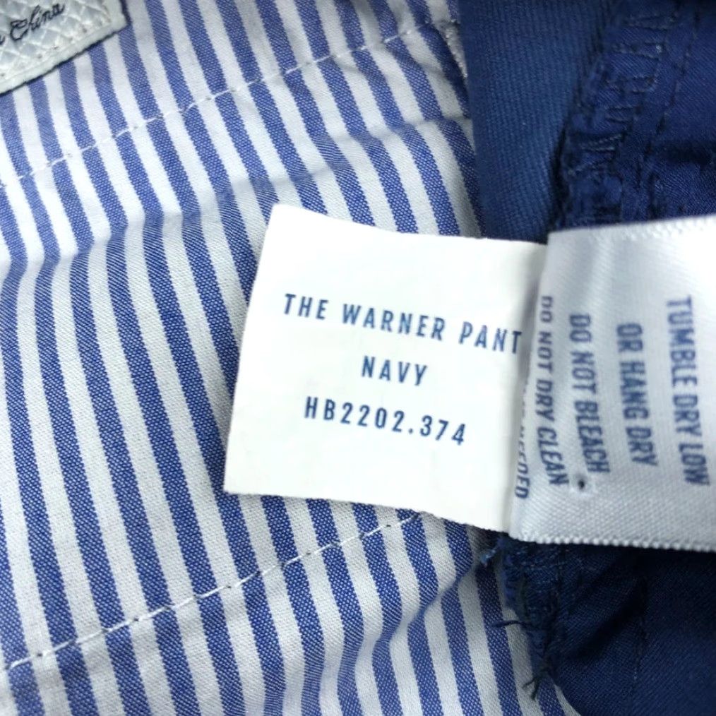 Vintage Holderness & Bourne The Warner Pants Men 38x32 Navy Tailored Stretch Chino Flat Front Belt Loops Pockets Size US 38 / EU 54 - 7 Thumbnail